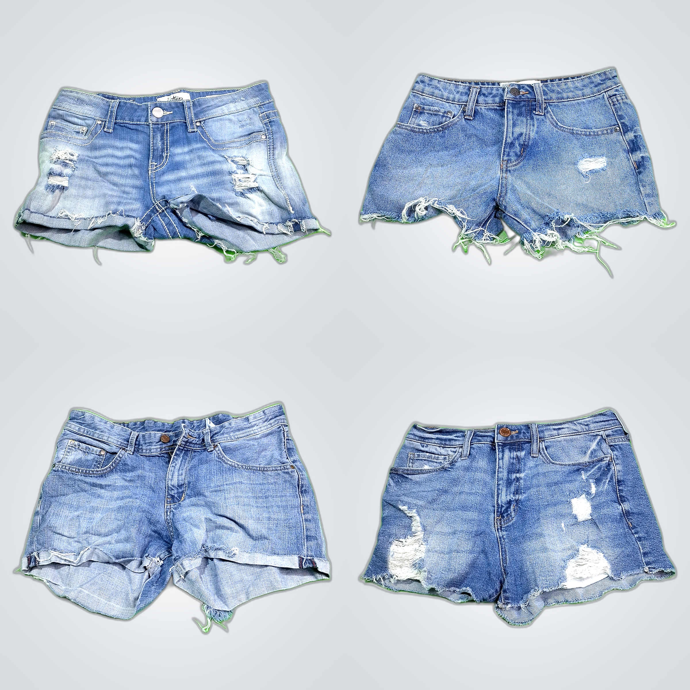 Y2K Distressed Denim Shorts