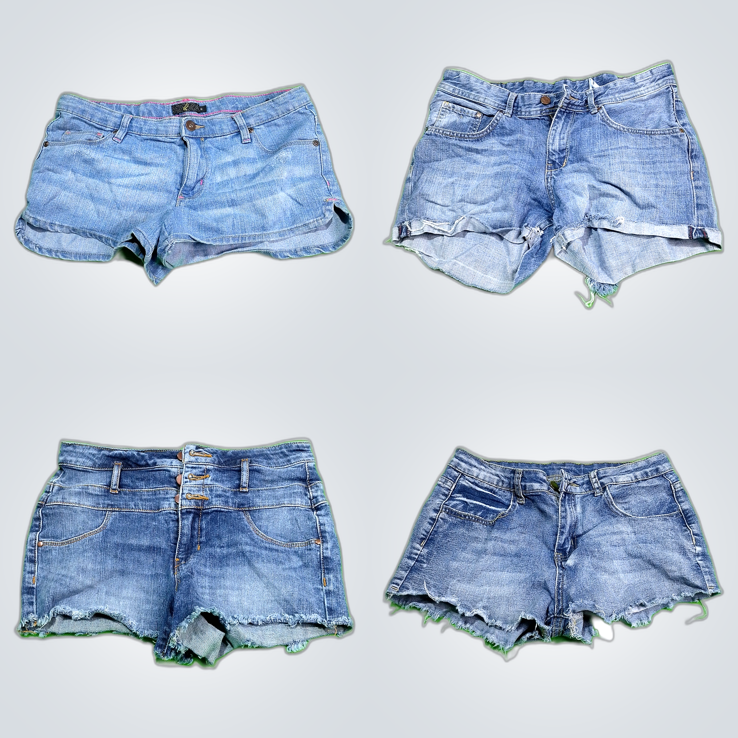 Y2K Distressed Denim Shorts