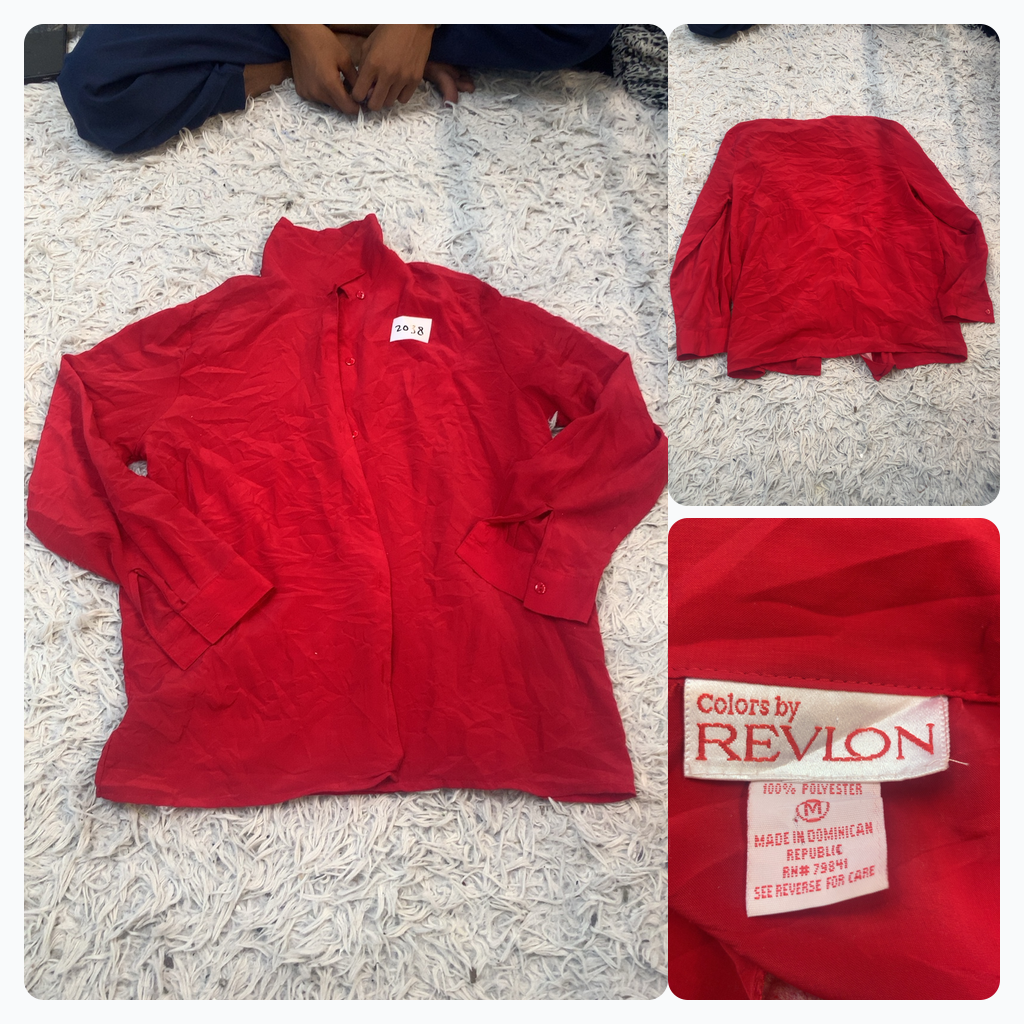 Colors by Revlon Red Button-Up Shirt