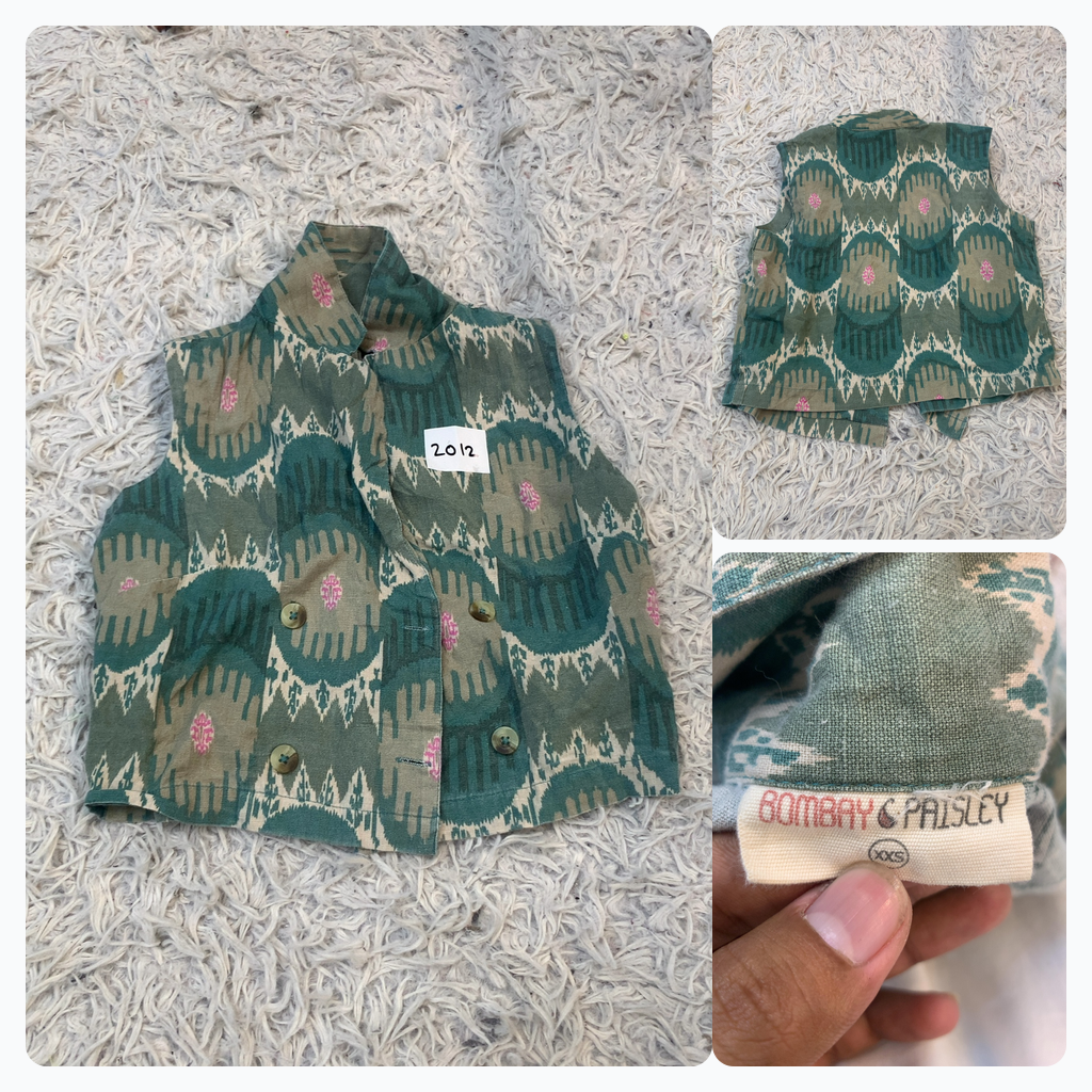 Printed Button-Down Vest