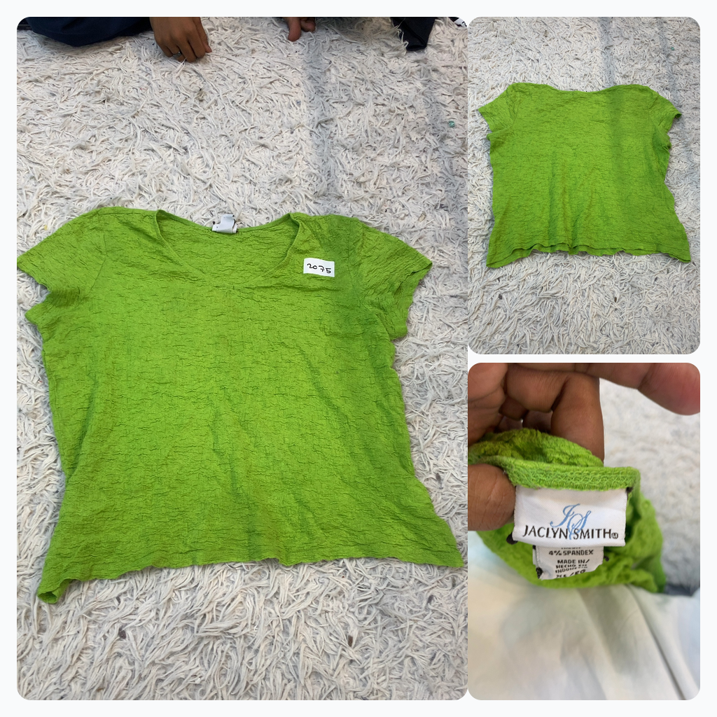 Green Textured T-shirt