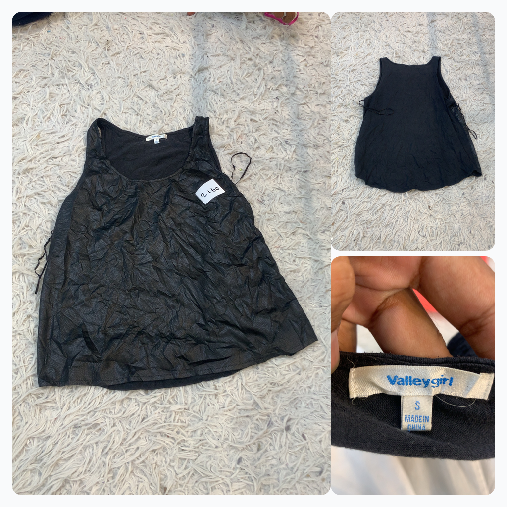 Valleygirl Black Tank Top