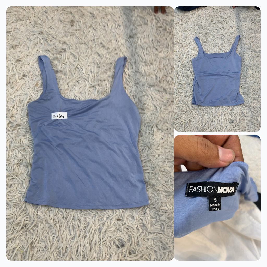 Fashion Nova Blue Tank Top
