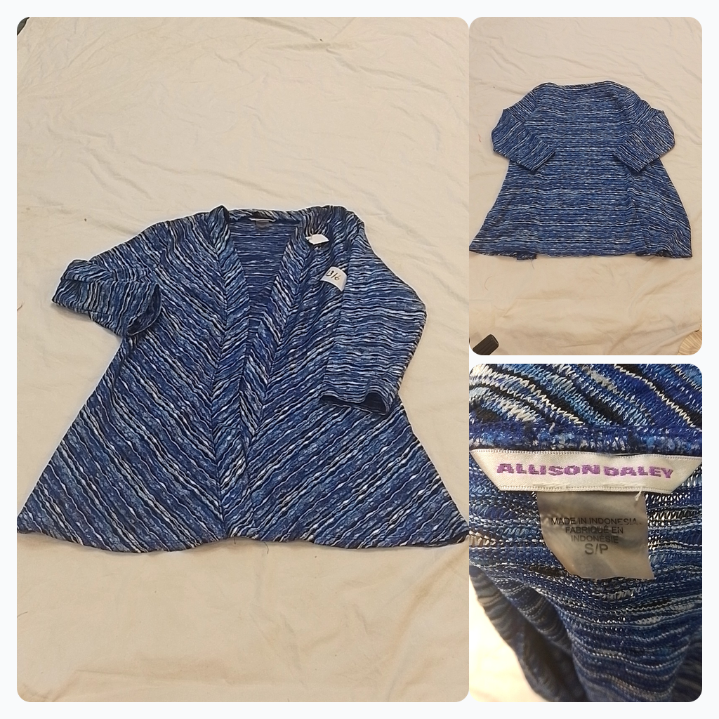 Allison Daley Blue Knit Cardigan