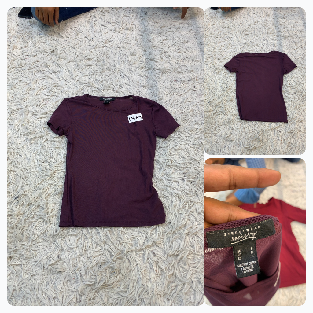 Streetwear Society Burgundy T-shirt
