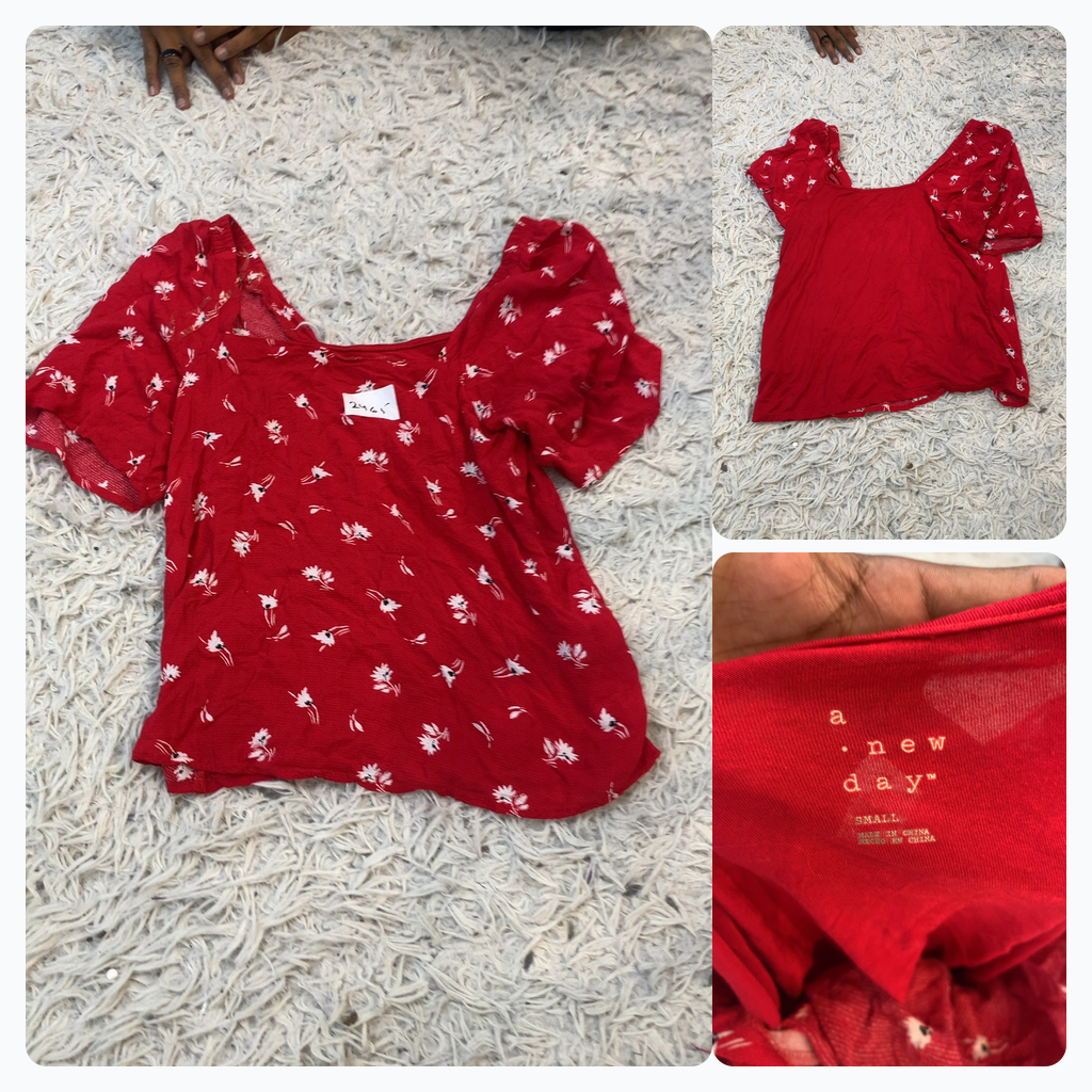 A New Day Floral Print Top