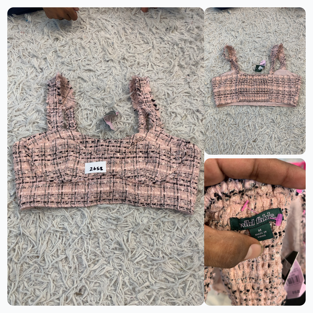 Top Cropped de Tweed Wild Fable