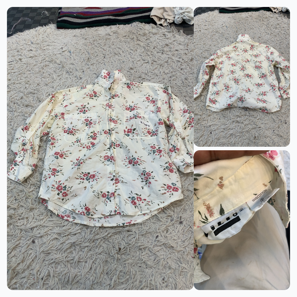 Chemise à boutons fleurie