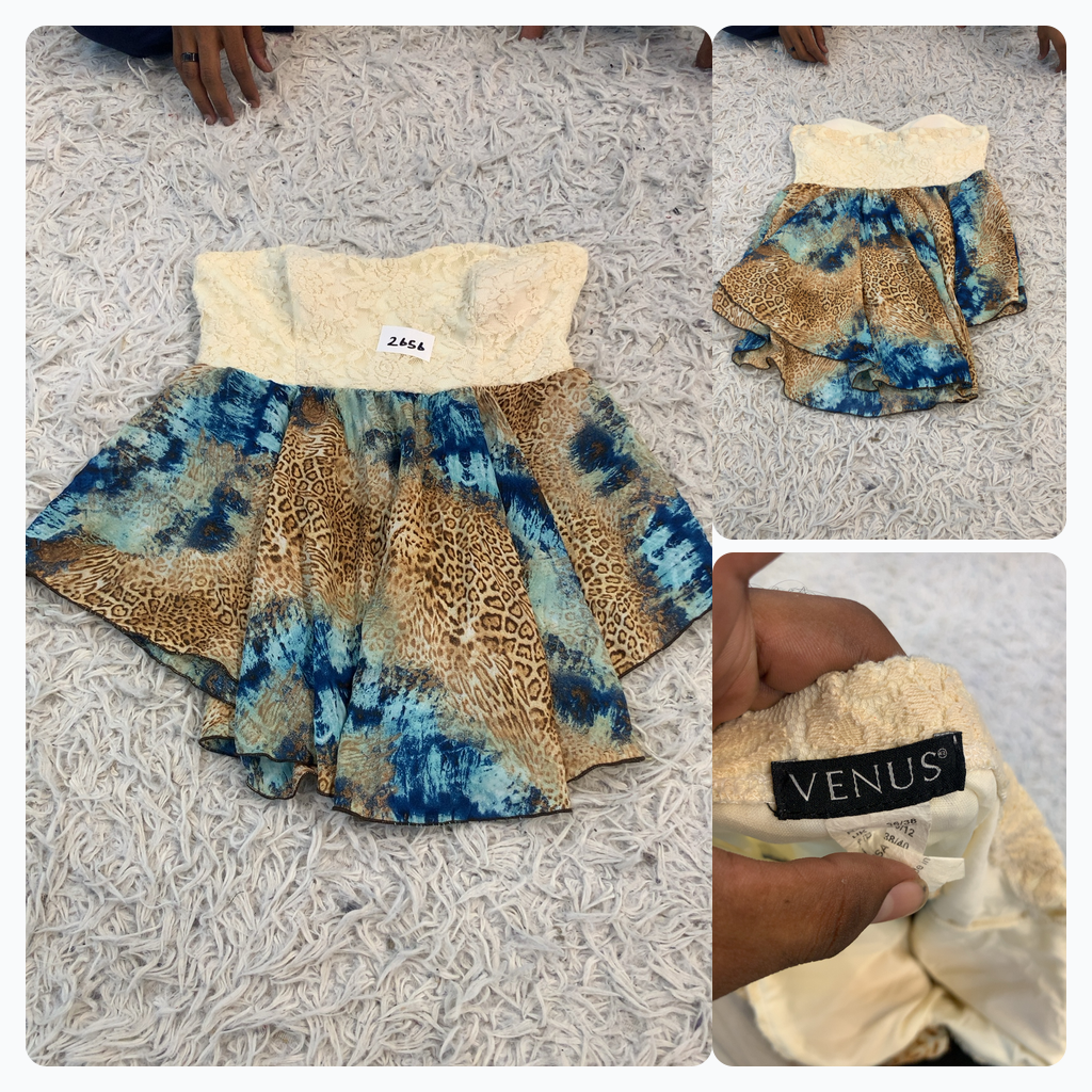 Robe mini sans bretelles Venus