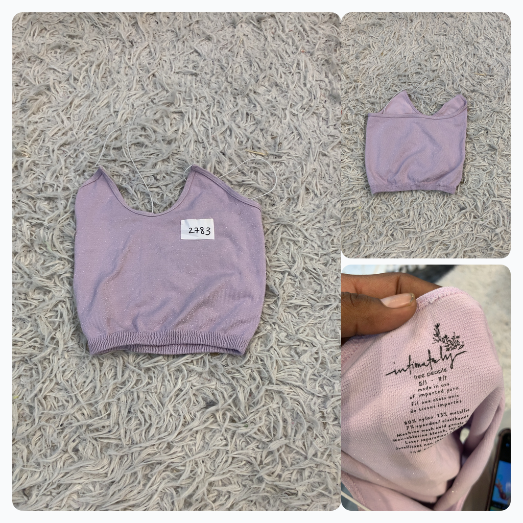 Intimately Free People Lilac Glitter Cami Top