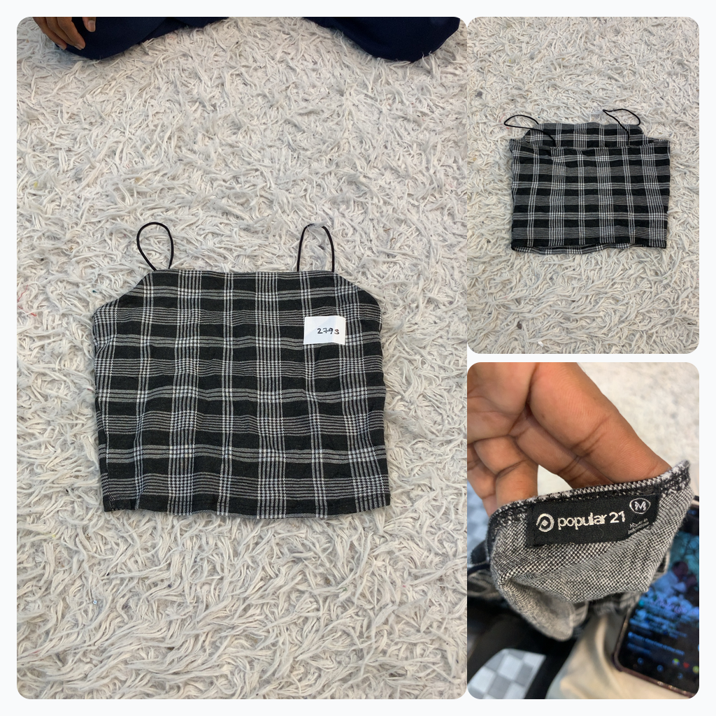 Plaid Cami Top