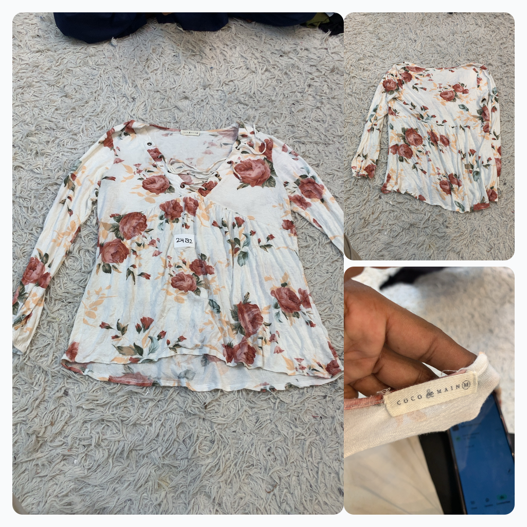 Floral Print Long Sleeve Top