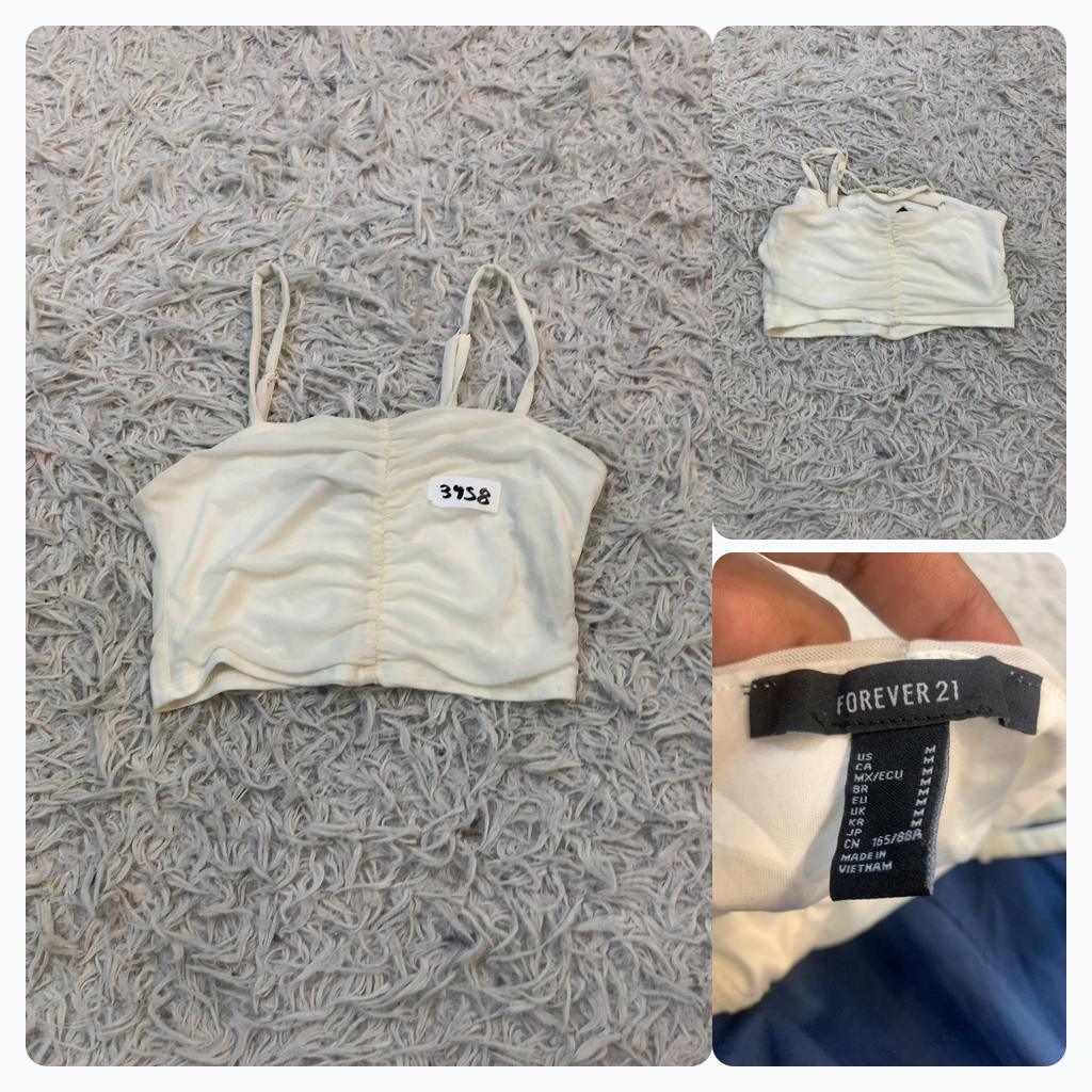 Top de tirantes fruncido Forever 21