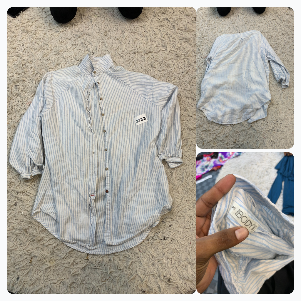 Camisa de botones rayada