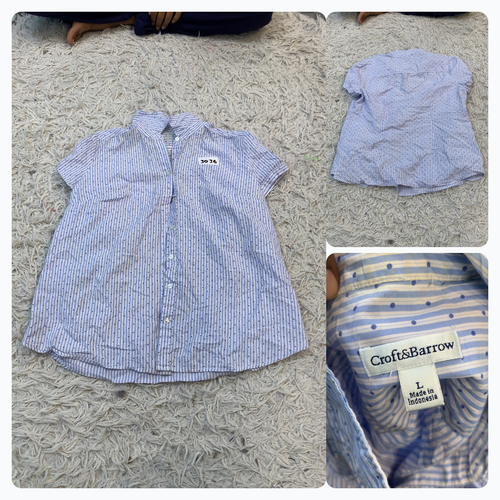 Croft & Barrow Camisa de Botones a Rayas