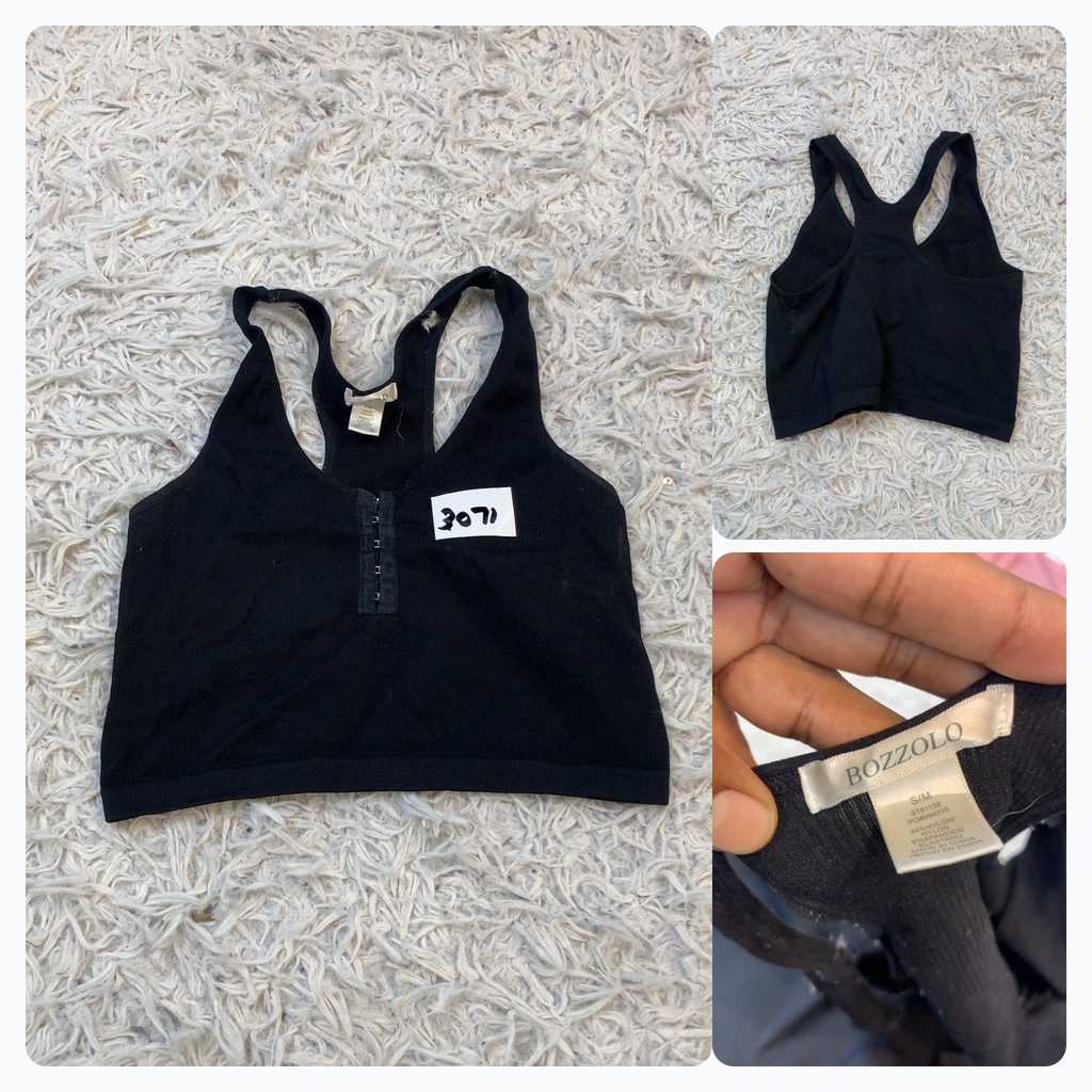 Tank Top Negro Bozzolo