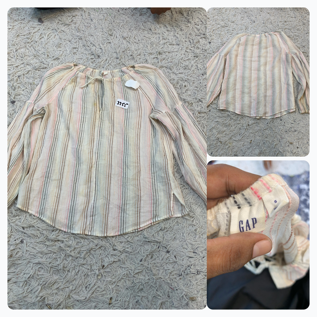 Blouse à manches longues rayée GAP