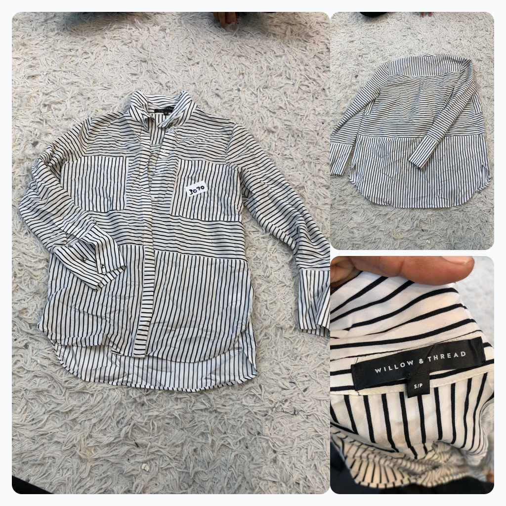 Camisa de botones a rayas Willow & Thread