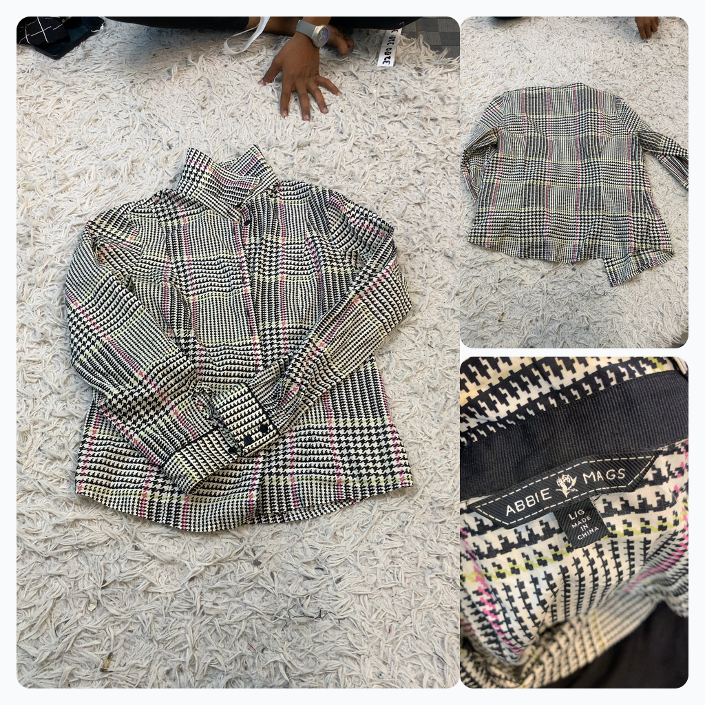 Chemise à boutons en tartan Abbie Mags