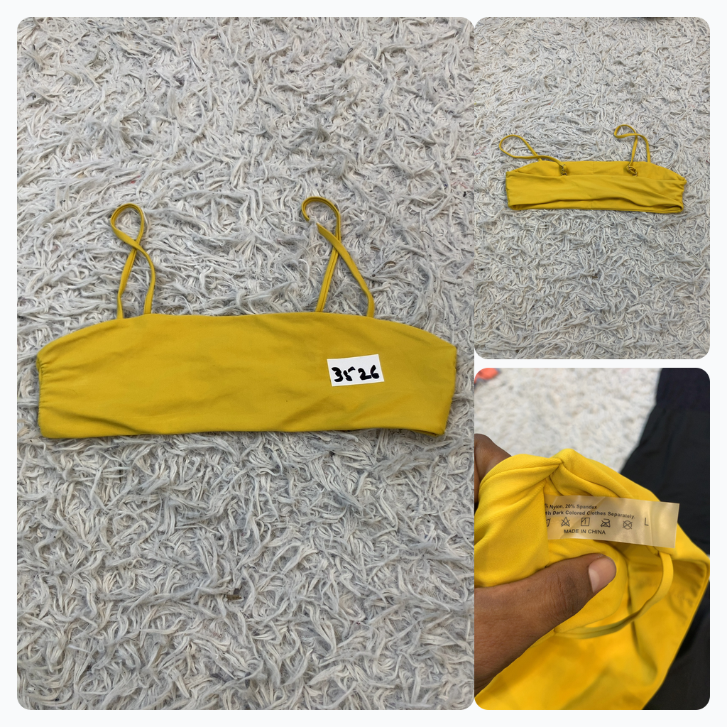 Yellow Spagetti Strap Top