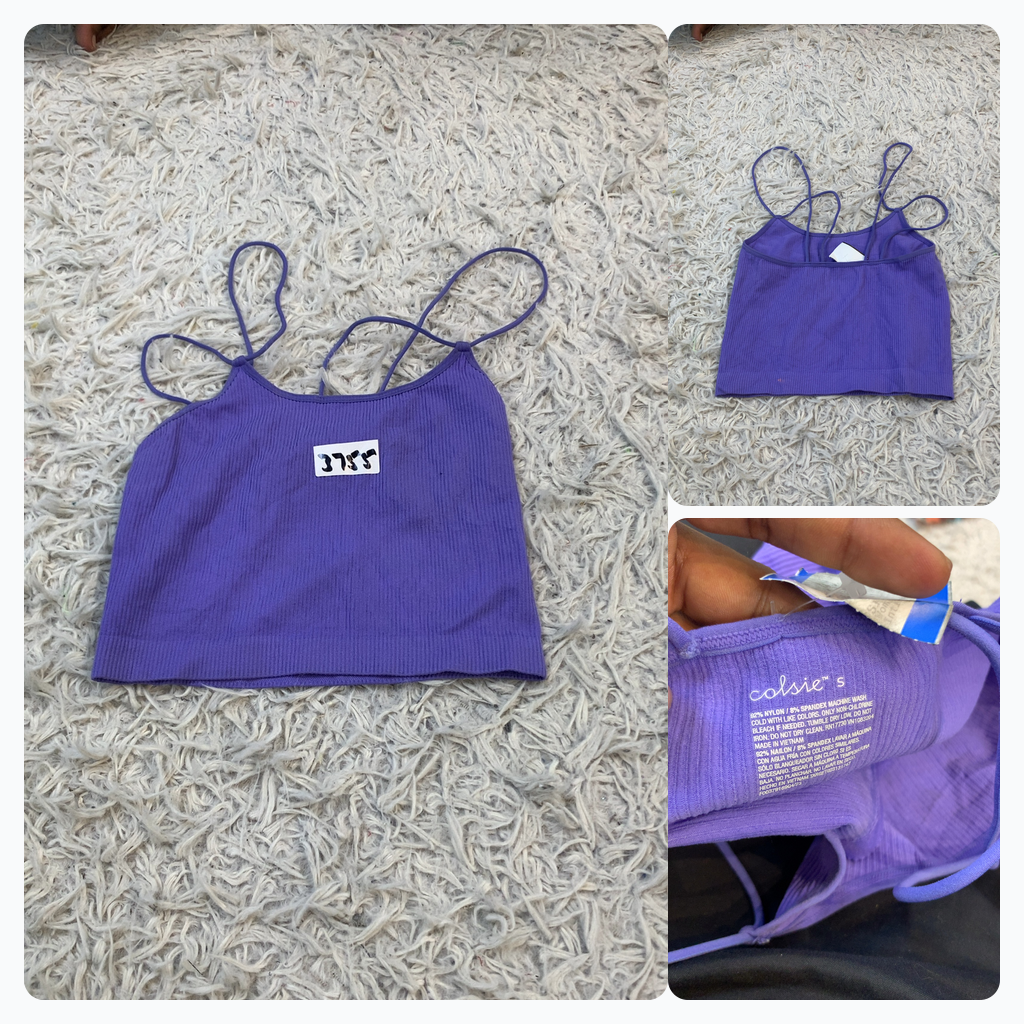 Colsie Purple Ribbed Cami Top