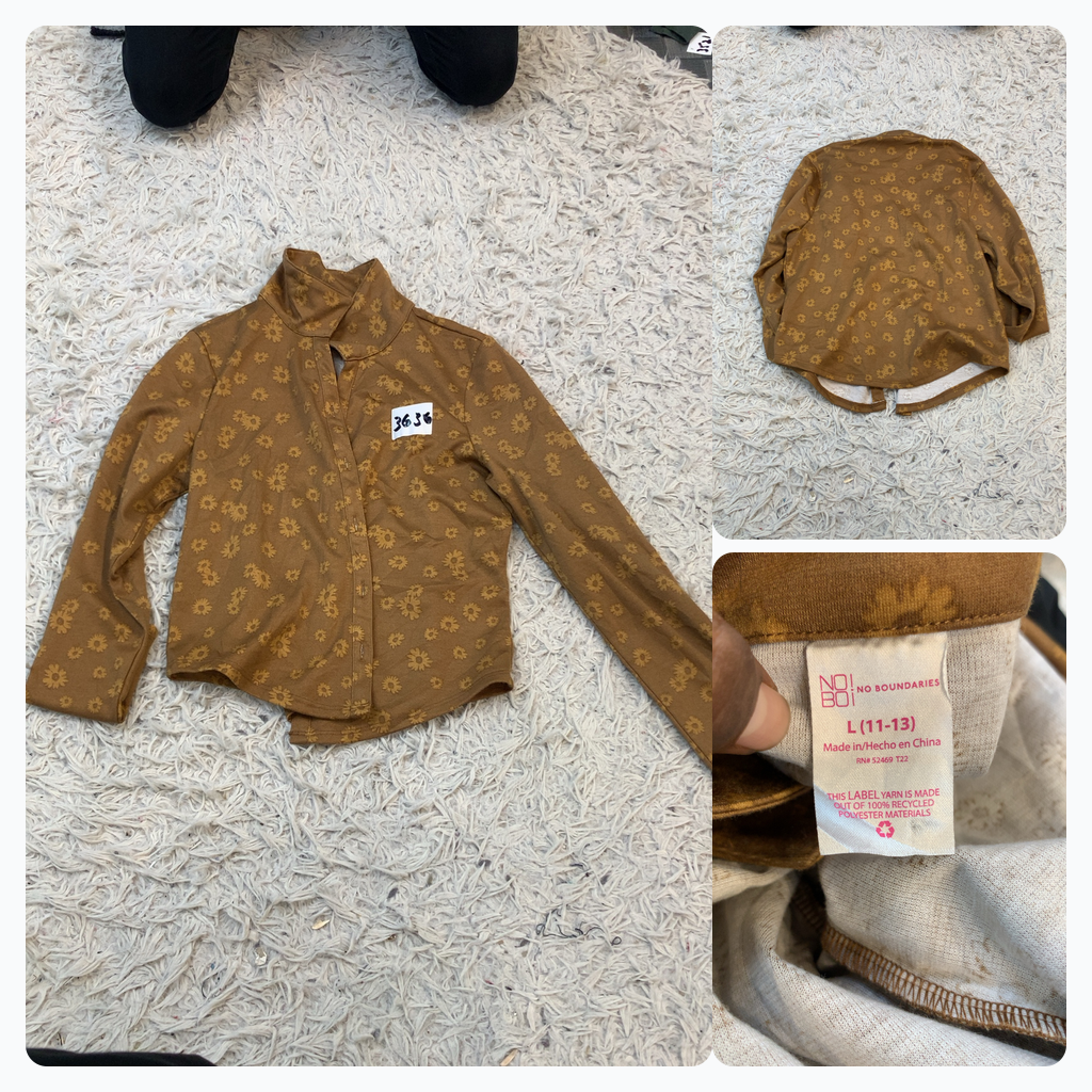No Boundaries Floral Print Long Sleeve Top