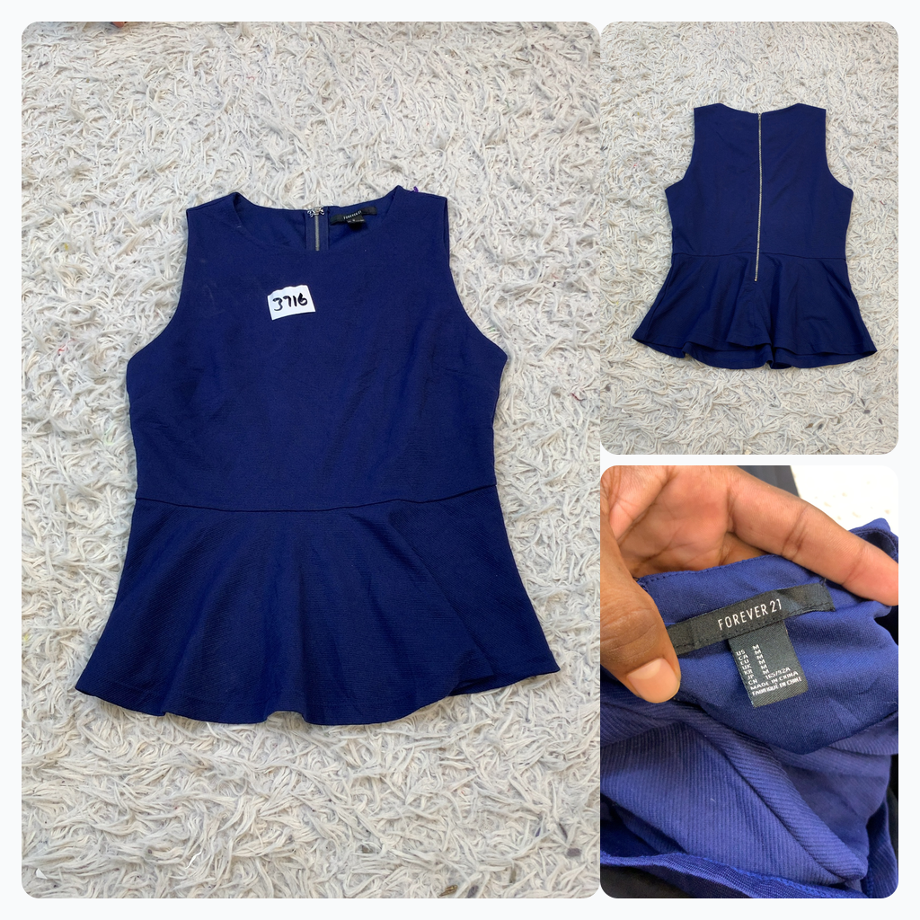 Top peplum bleu Forever 21