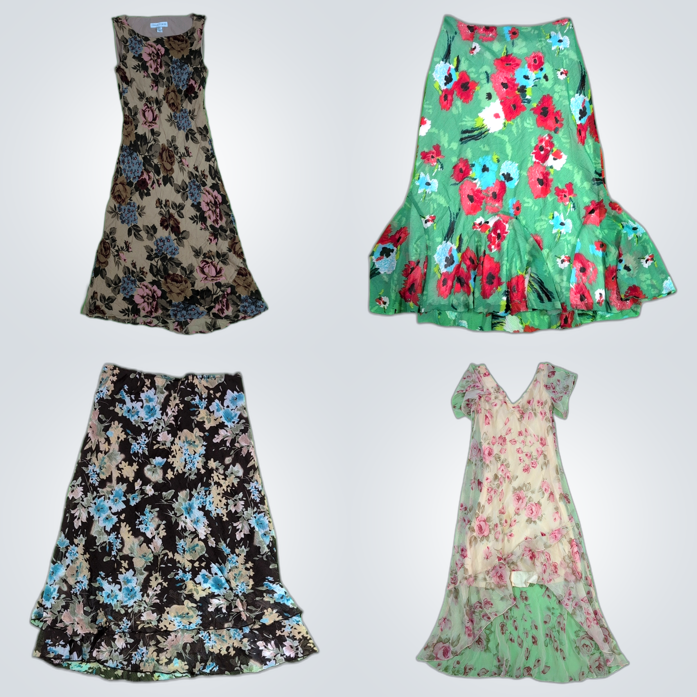 Y2K Floral Midi Dresses
