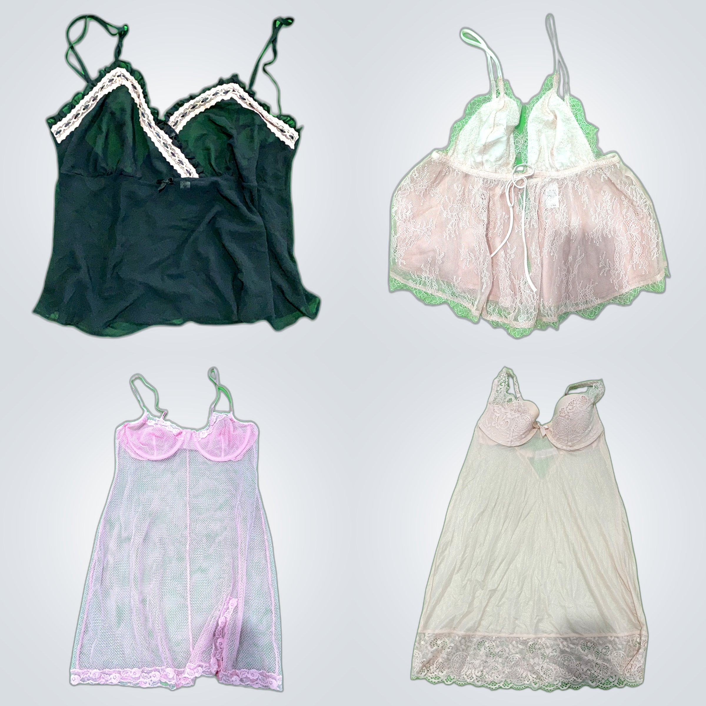 Victoria's Secret Y2K Canottiere con Bordo in Pizz..