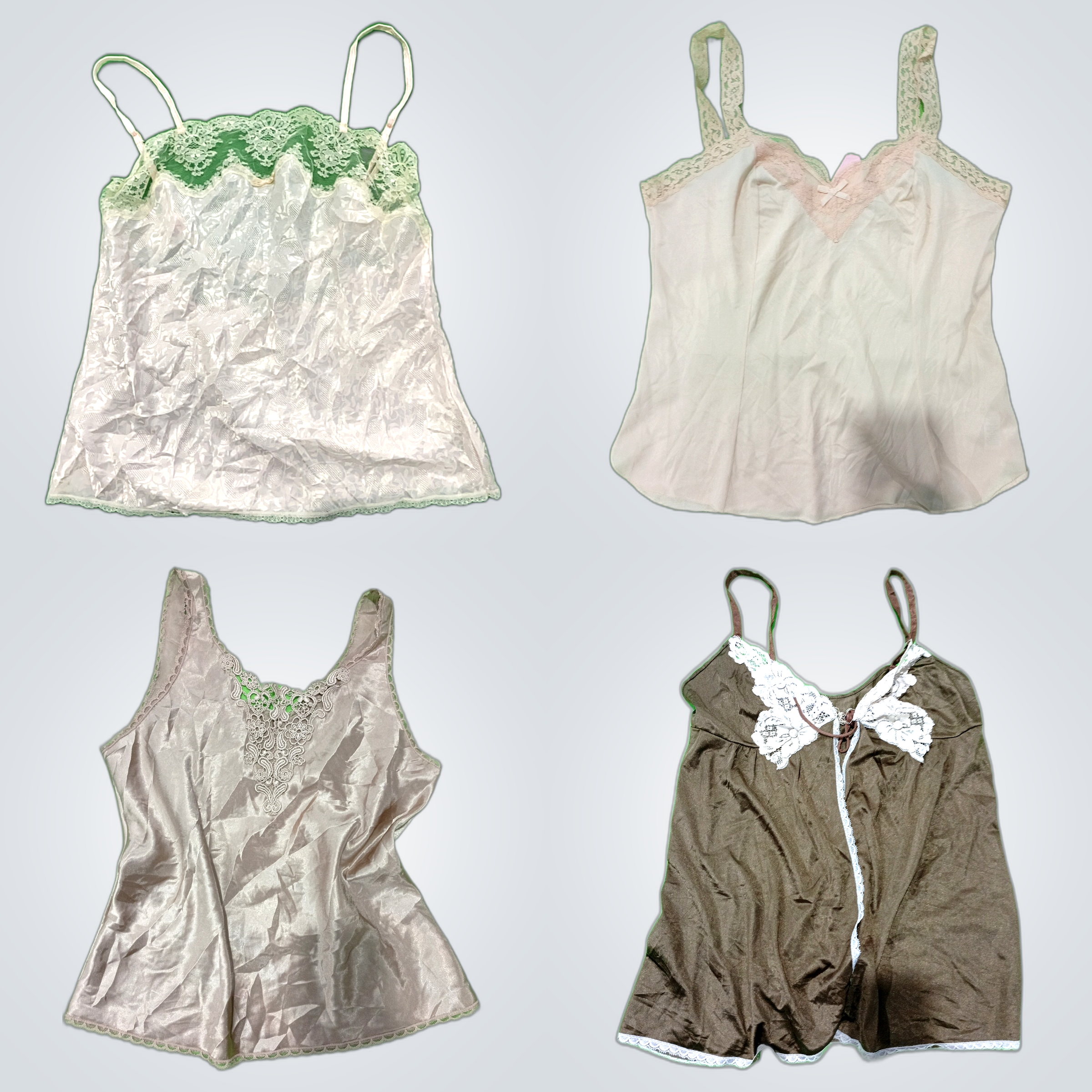 Y2K Spitzenbesatz-Camisoles