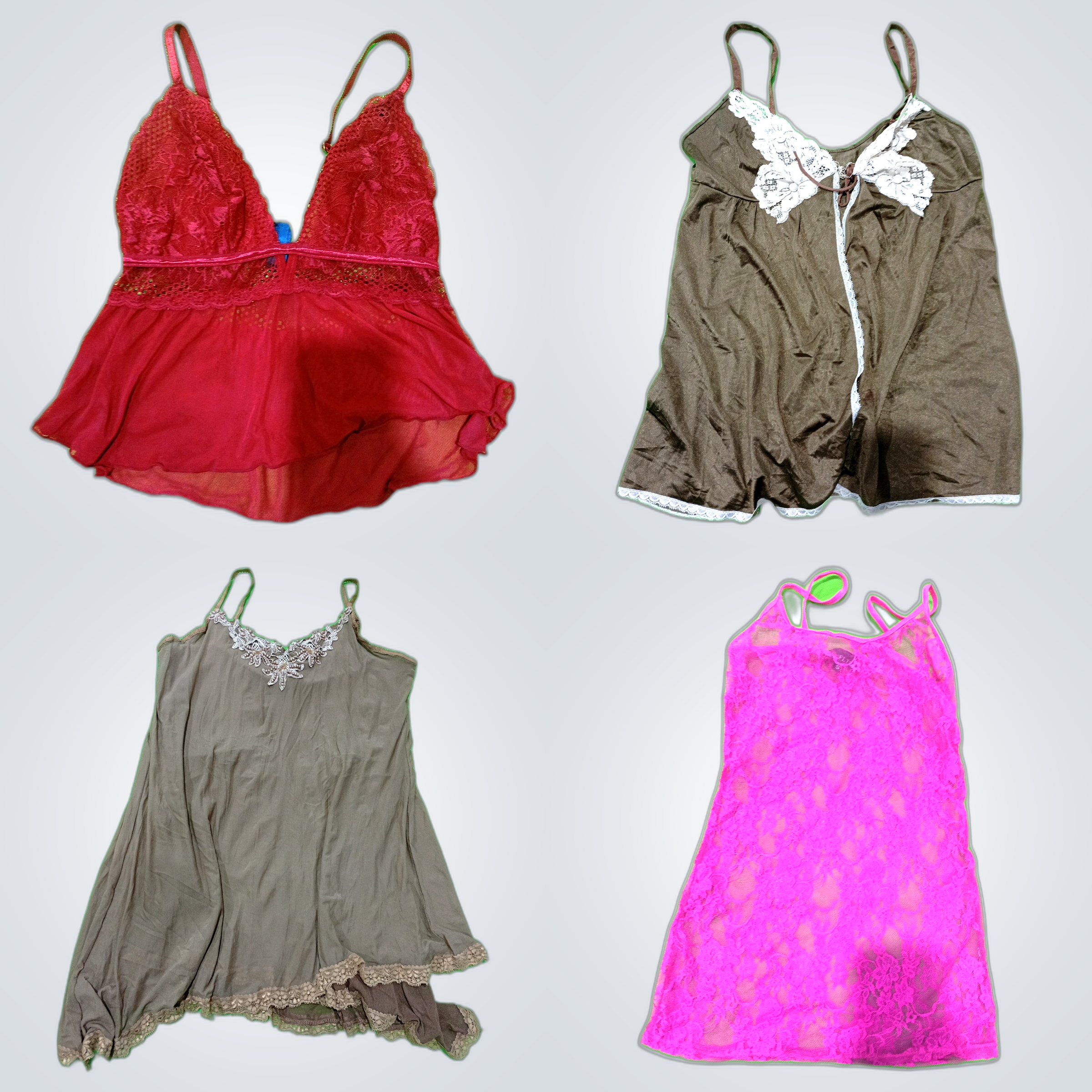 Ensemble de débardeurs en dentelle Y2K