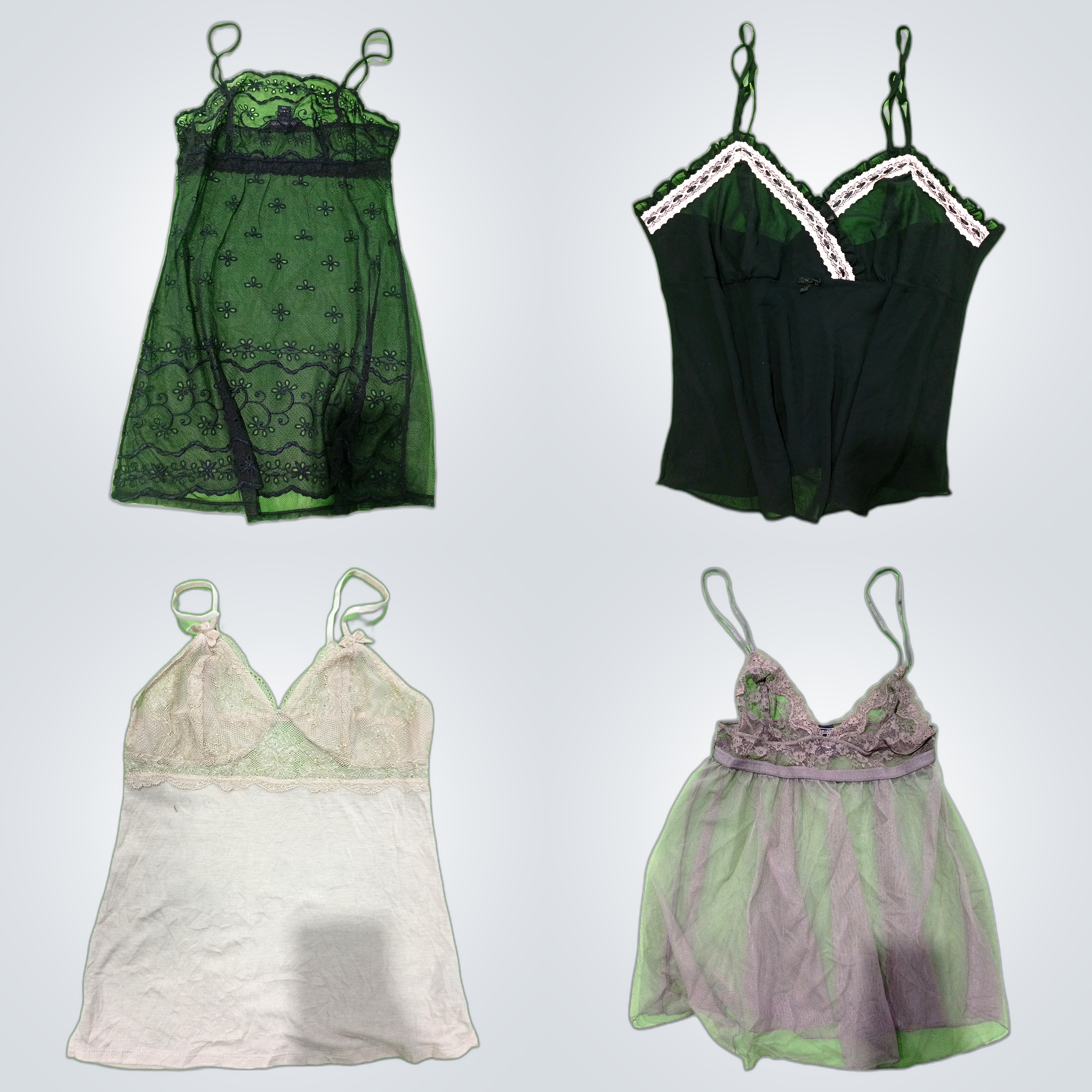 Y2K Spitzen-Camisolen-Bundle