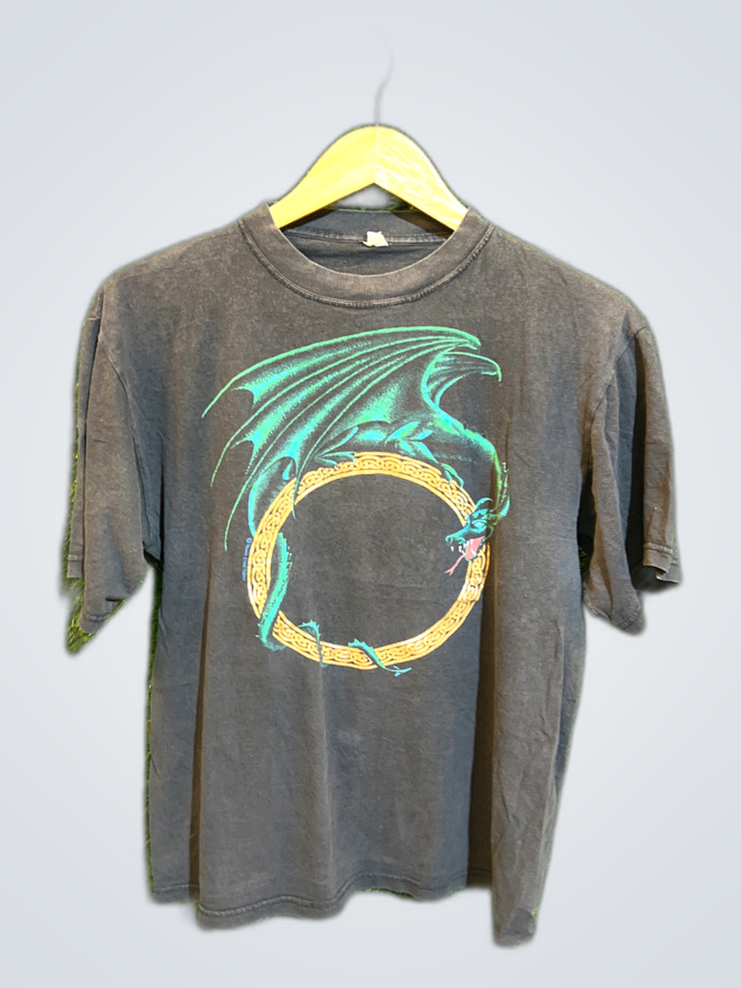 T-Shirt with Dragon Graphic