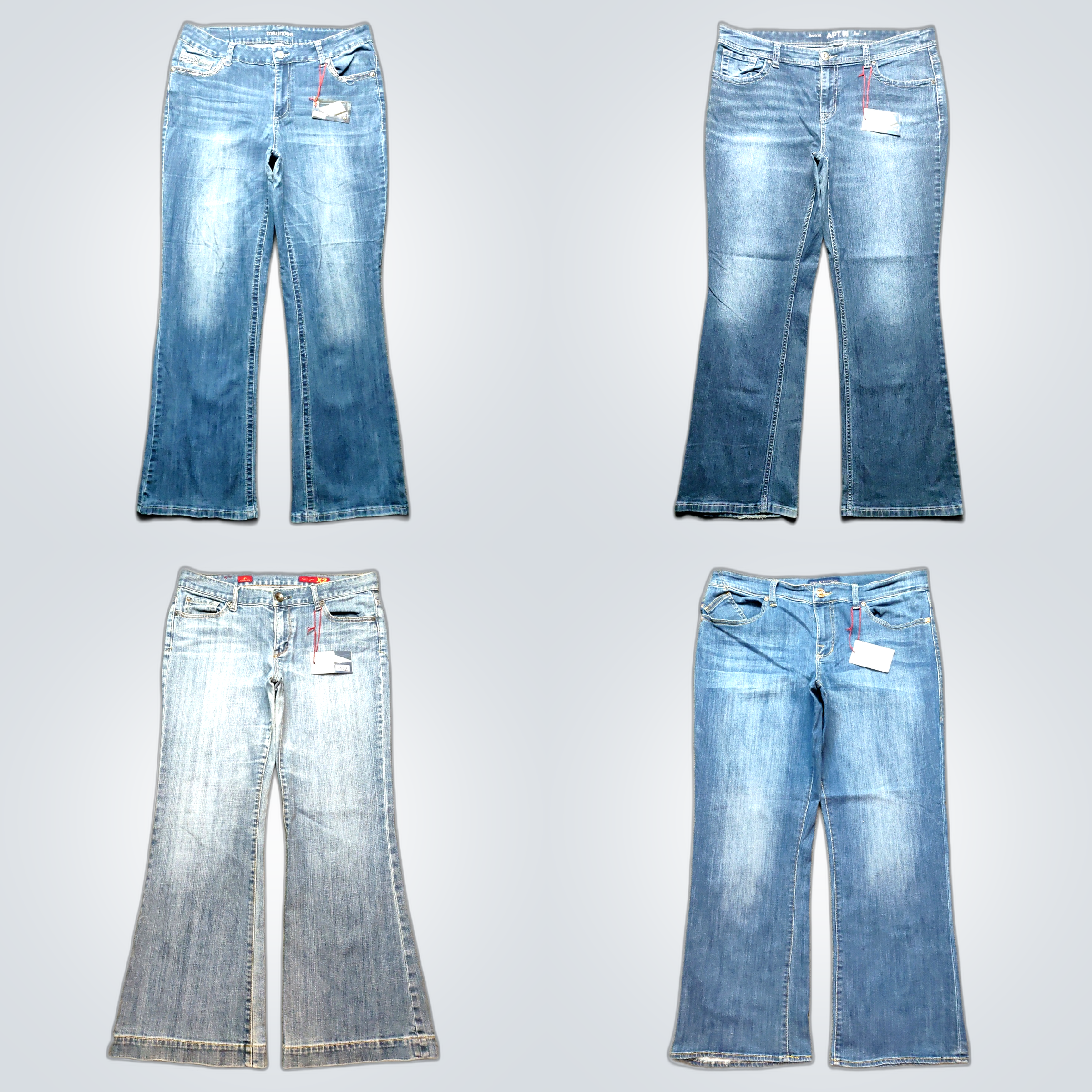 Pacchetto di jeans a gamba bootcut Y2K