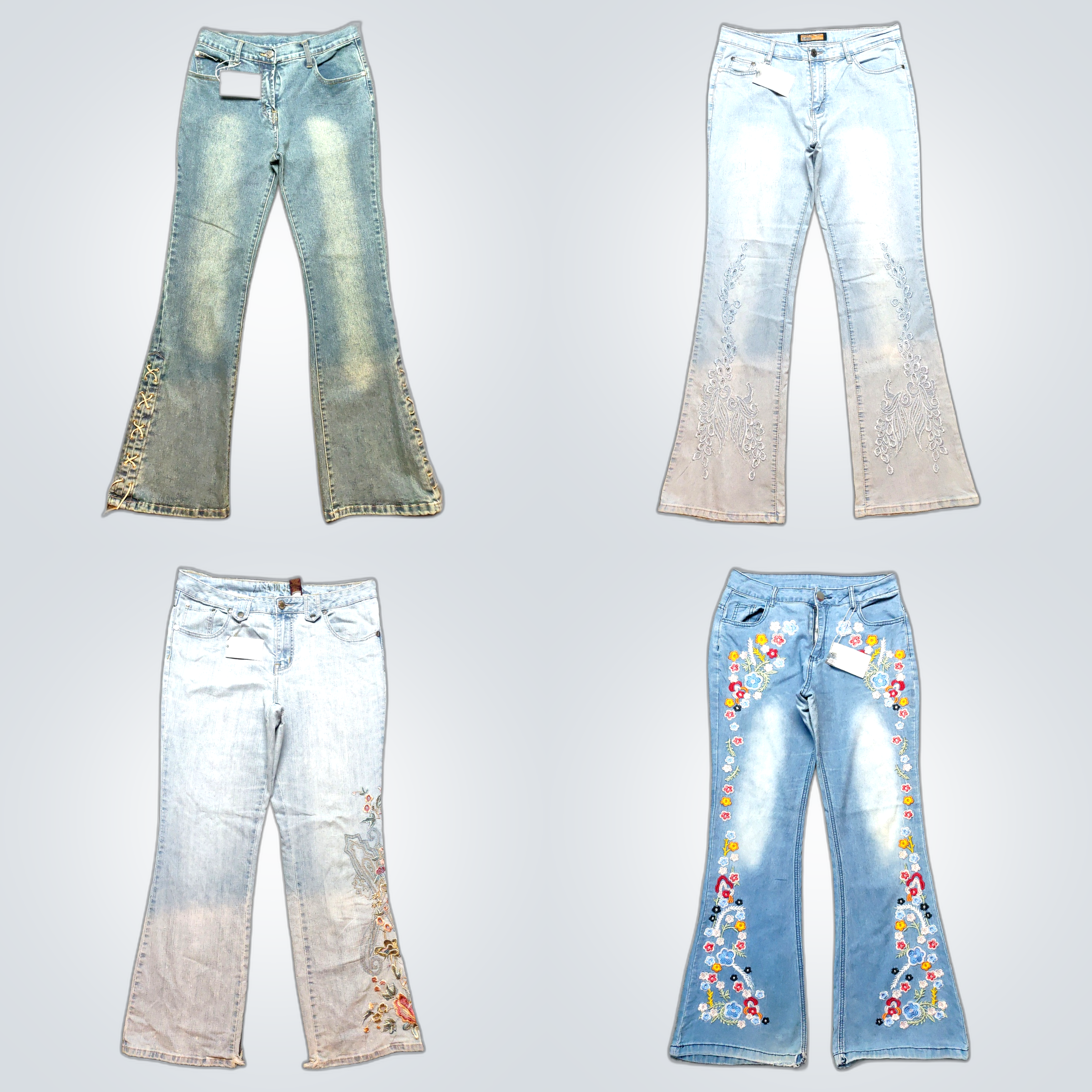 Y2K Embroidered Flare Jeans