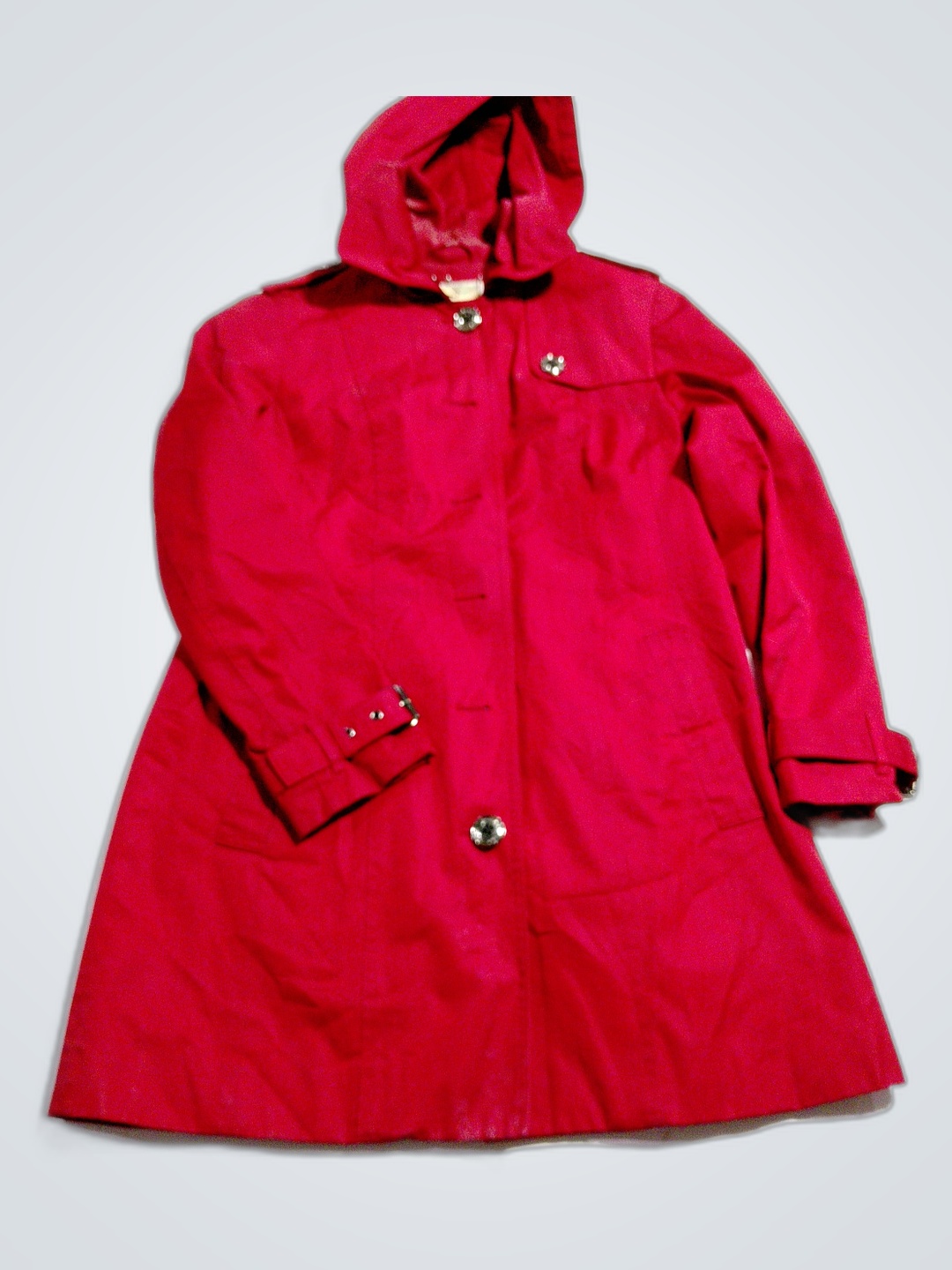 Manteau à capuche rouge Michael Kors