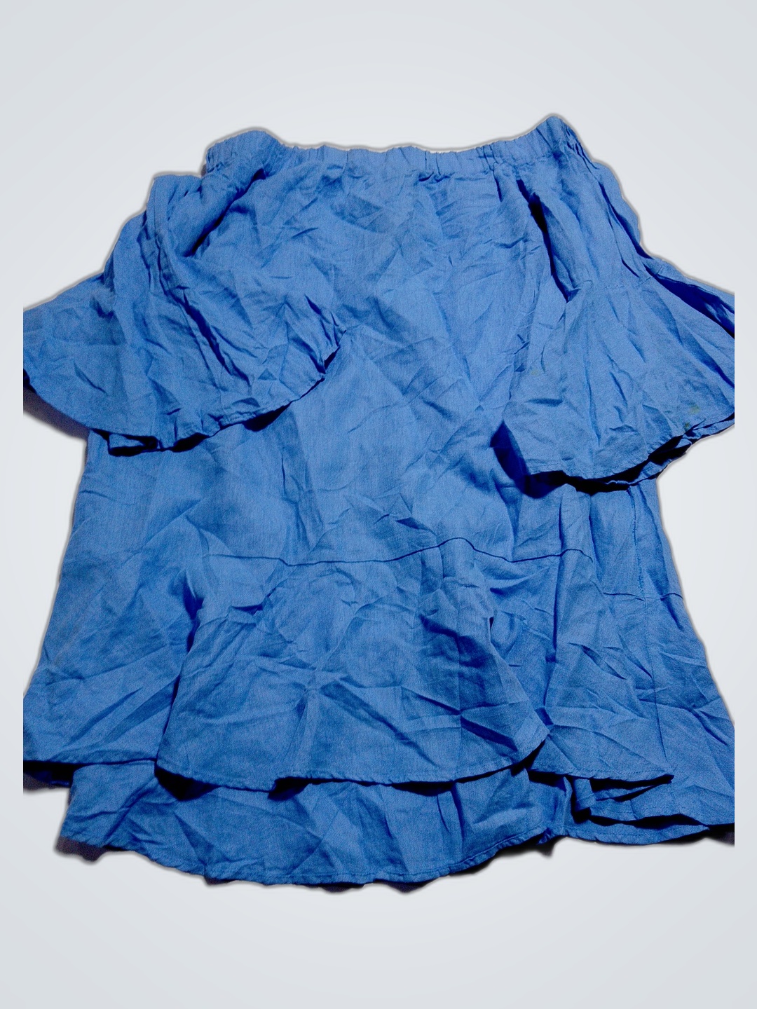 Blue Off-The-Shoulder Top