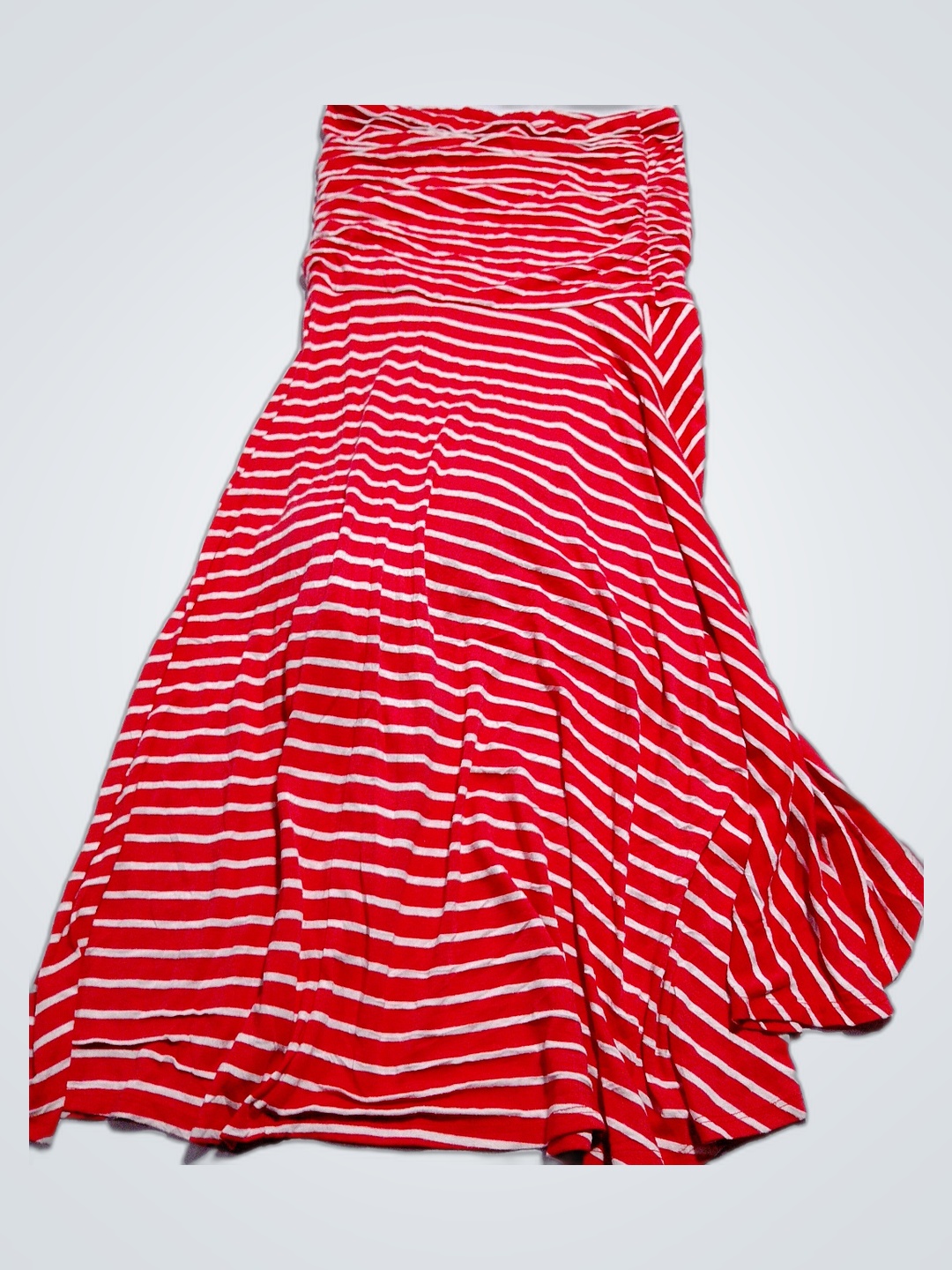 Red and White Striped Dress