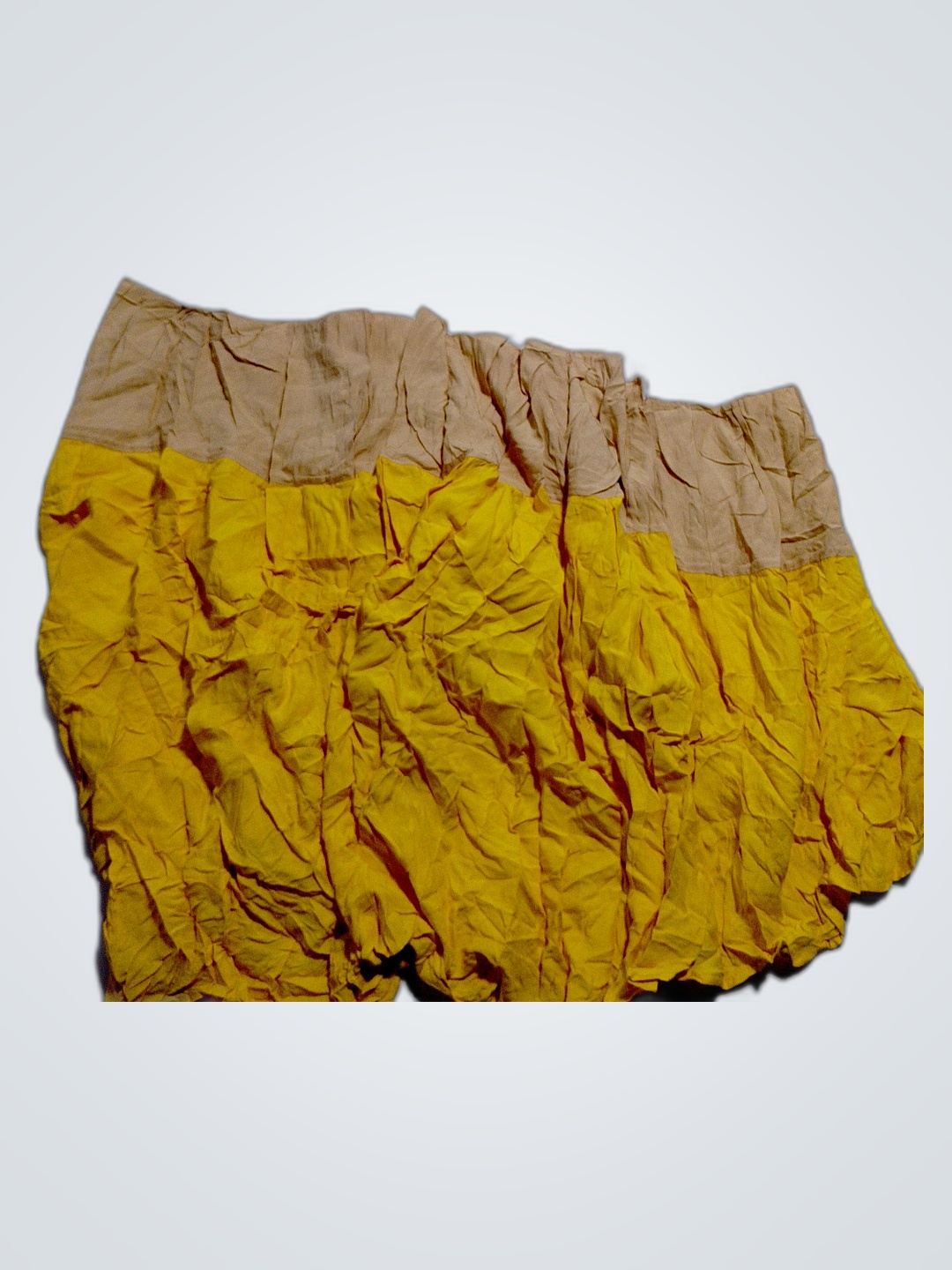 Crumpled Color-Blocked Dress