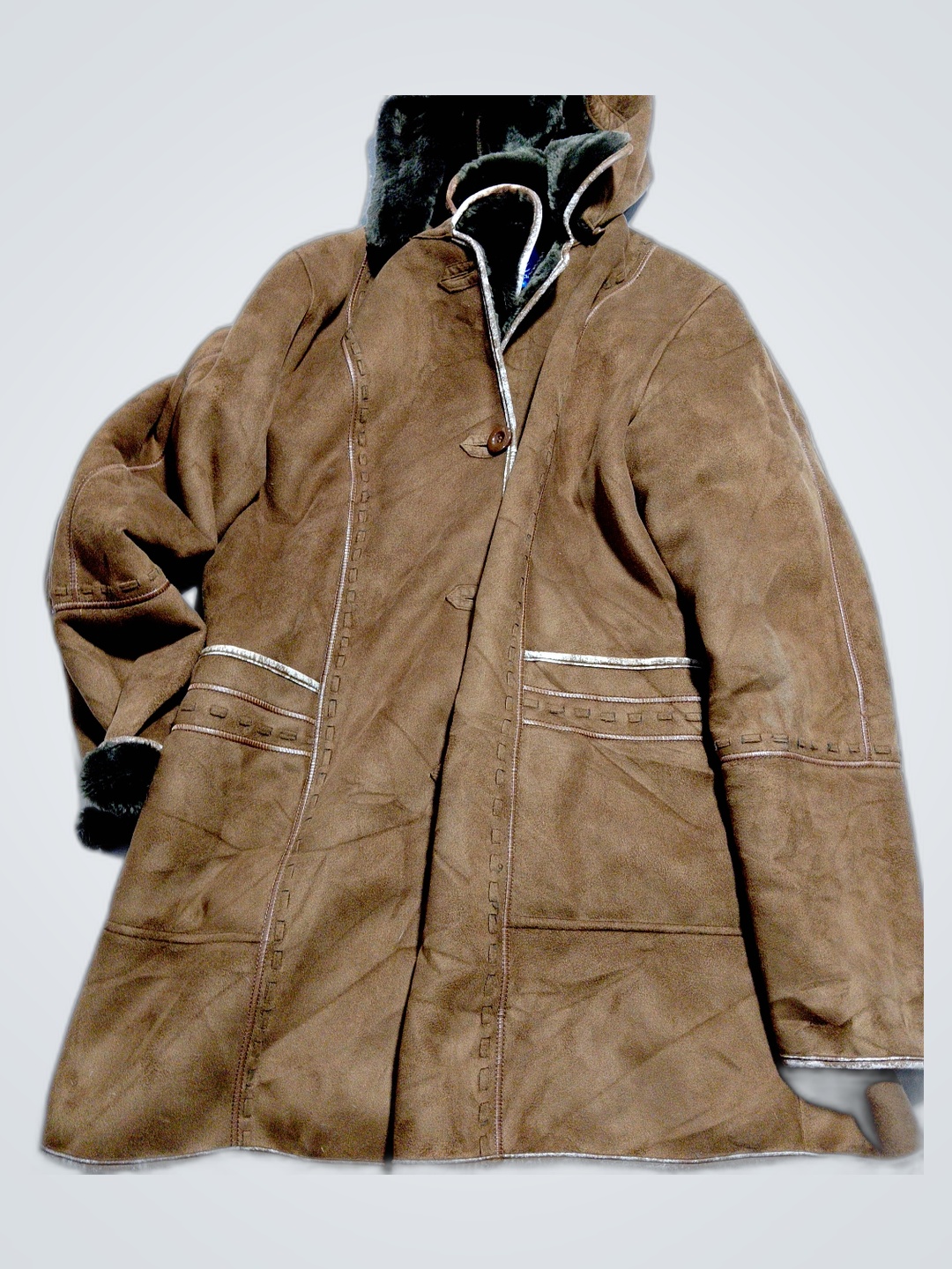 Brown Faux Fur-Lined Parka