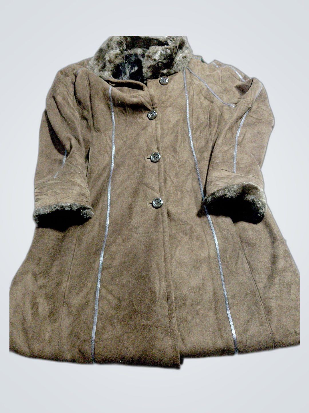 Brown Fur-Lined Coat