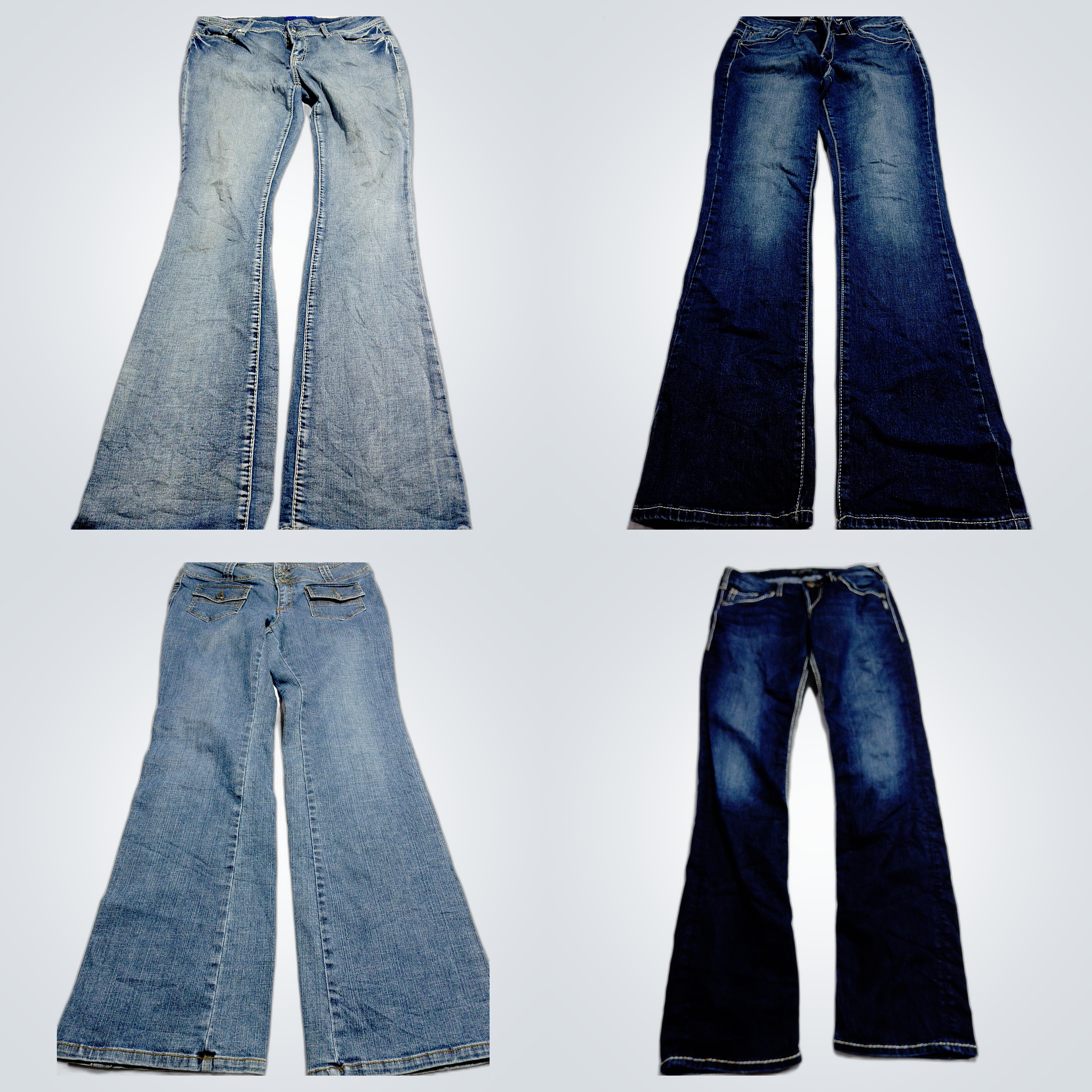 Pacchetto di jeans flare e bootcut leggermente usa..