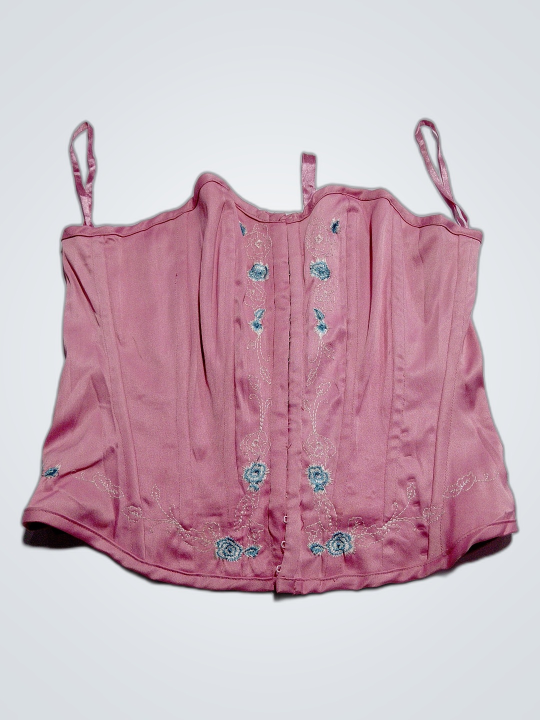 Pink Embroidered Corset Top