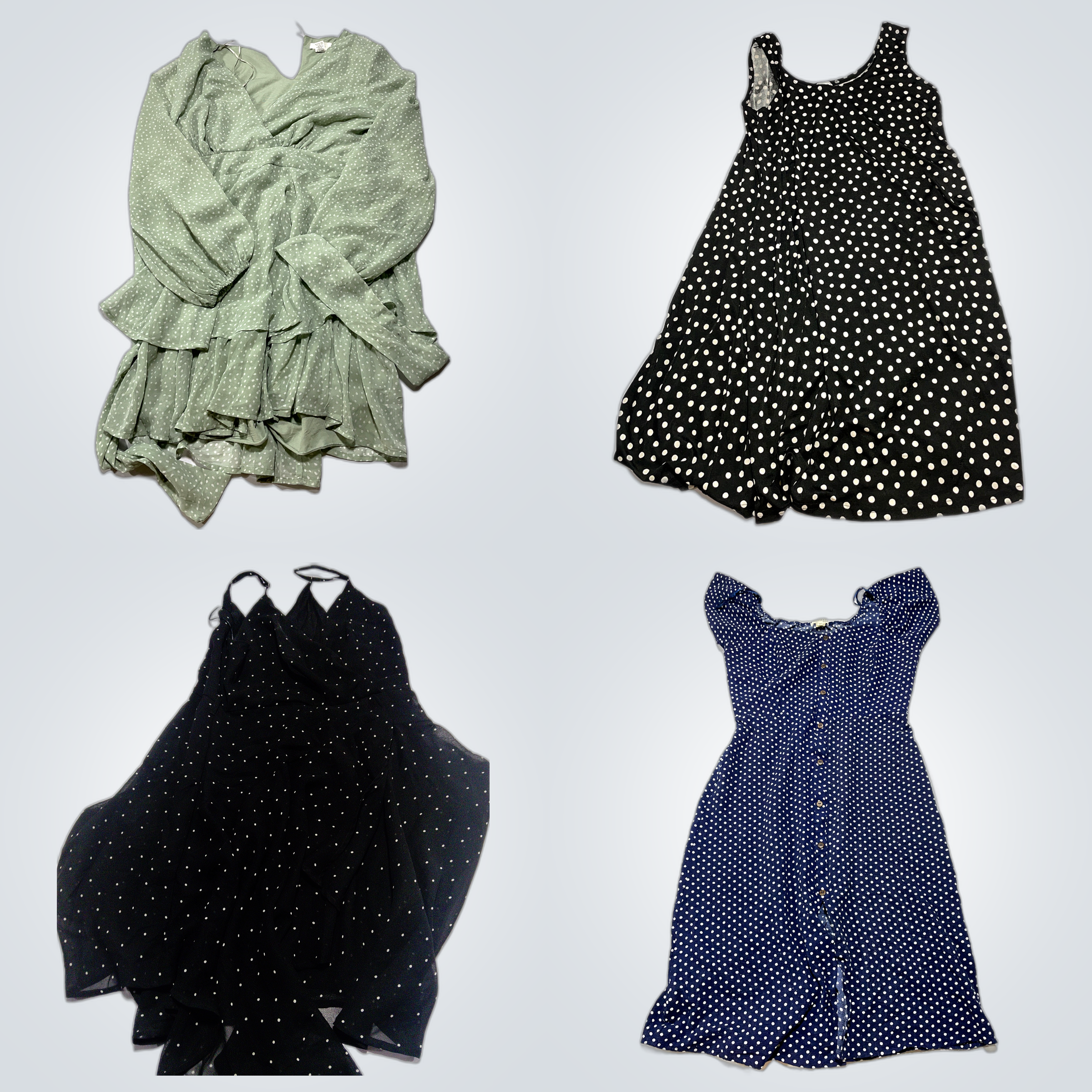 「ポルカドット＆フローラルドレスバンドル - Jostar, WHBM, LELIS & More」