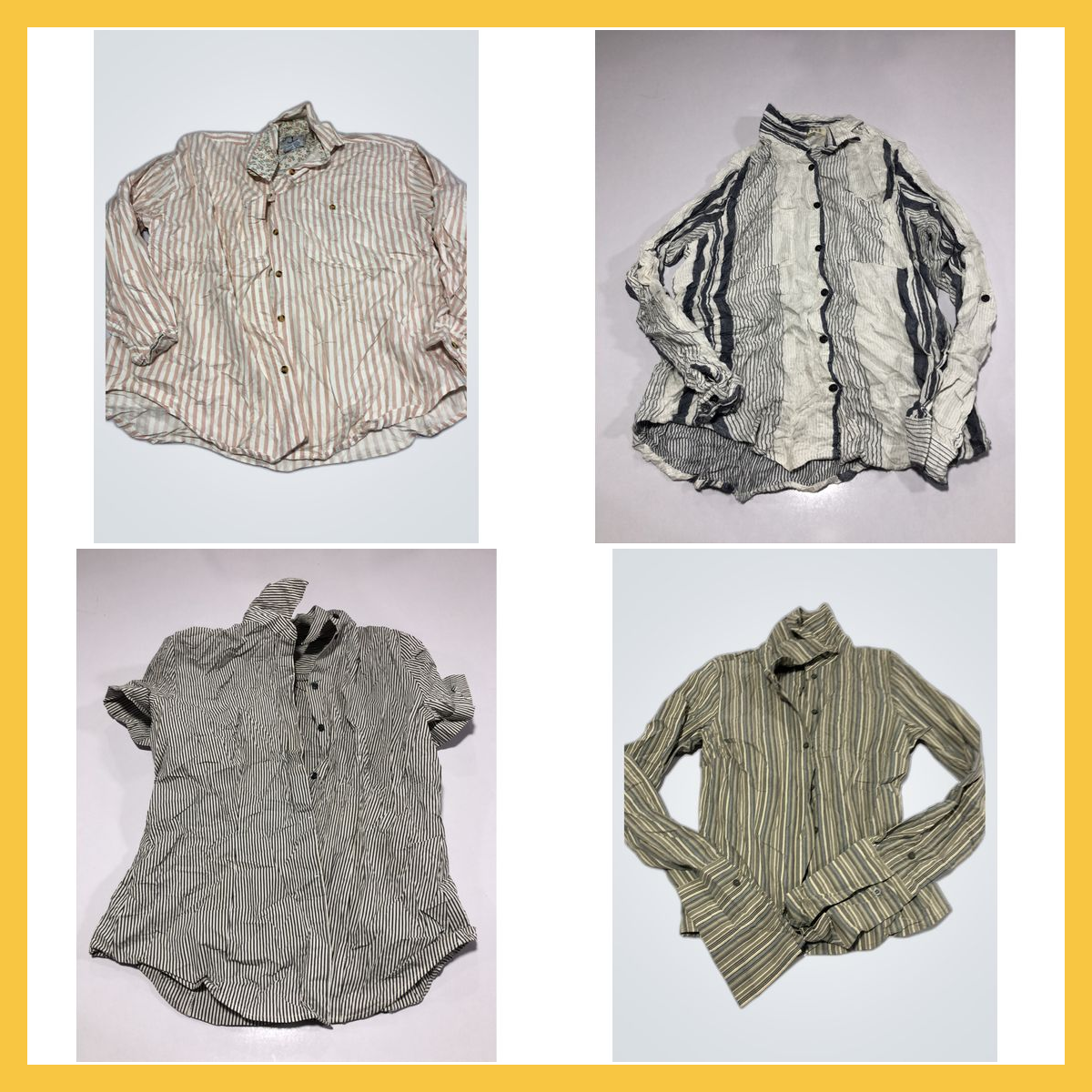 Striped Shirt Bundle - 10 Pc Mix Denim & Co, Lee, ..