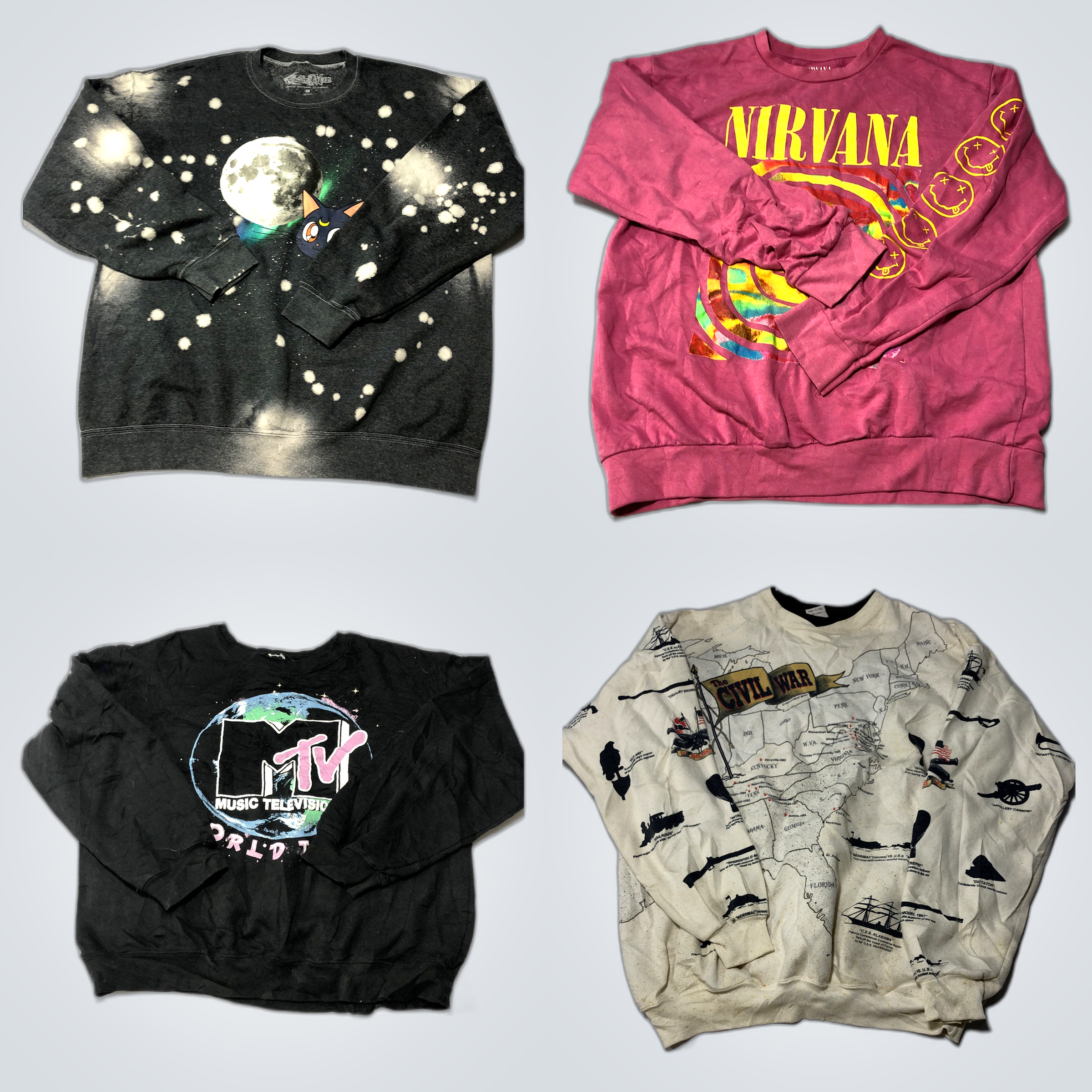 Legendary Bundle 10pcs 2PAC Disney MTV Nirvana Gra..