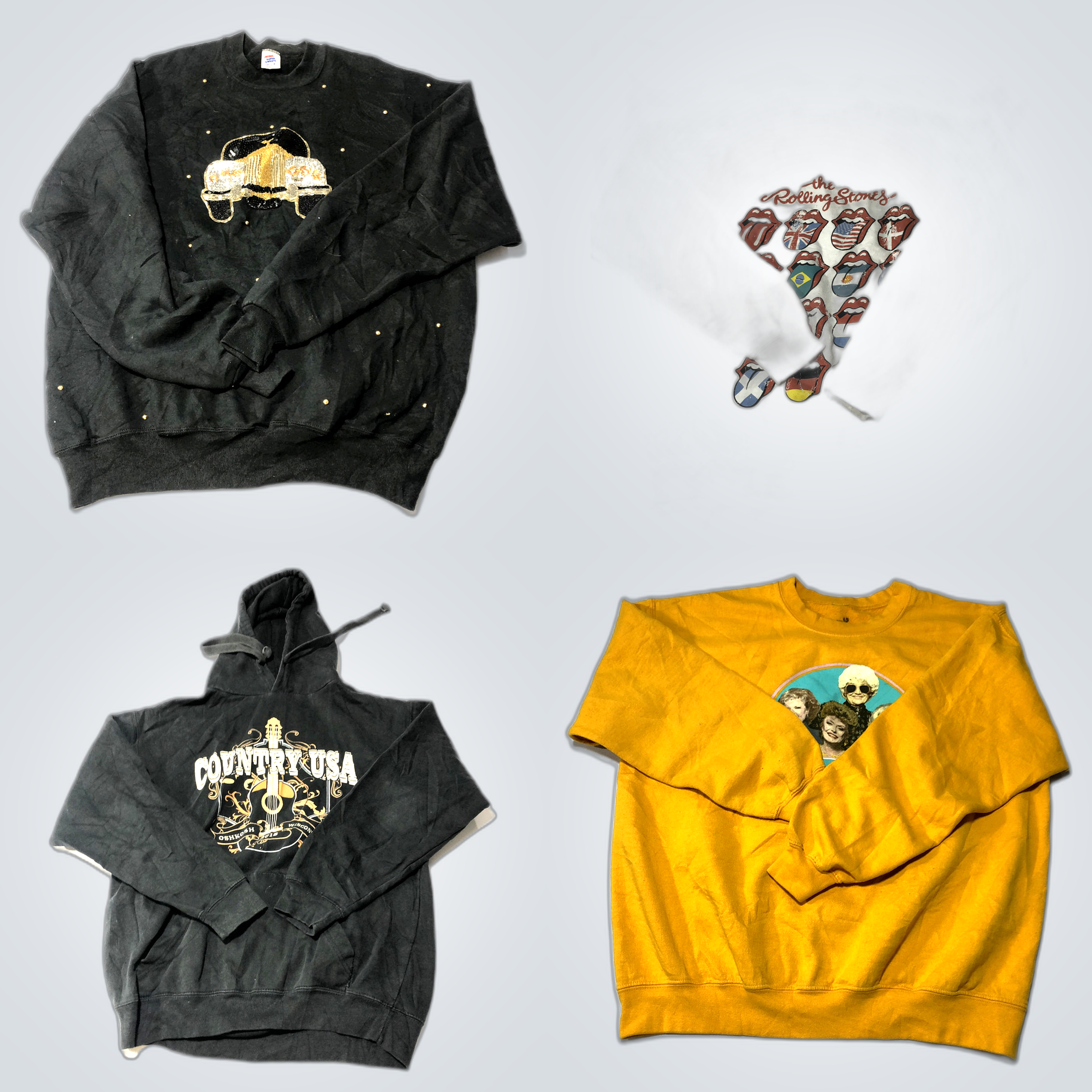 「ヴィンテージ カートゥーン ＆ バンド ティー バンドル - ディズニー、マーベル、ローリング・ス..