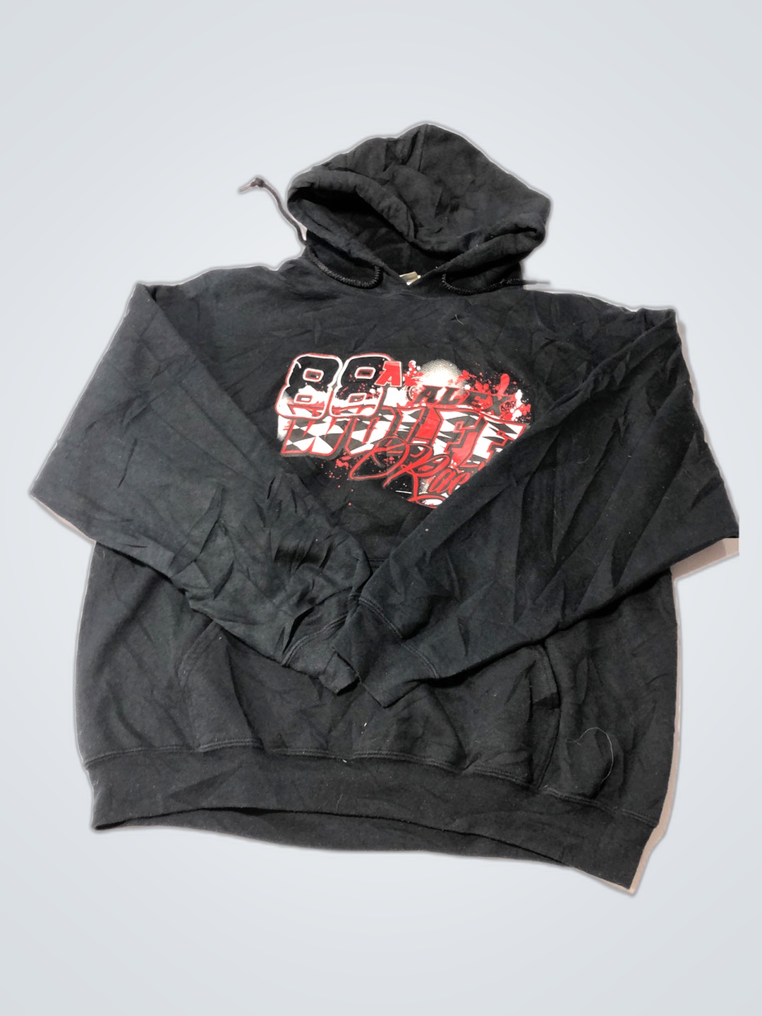 GILDAN Heavy Blend Hoodie mit Renn-Grafik