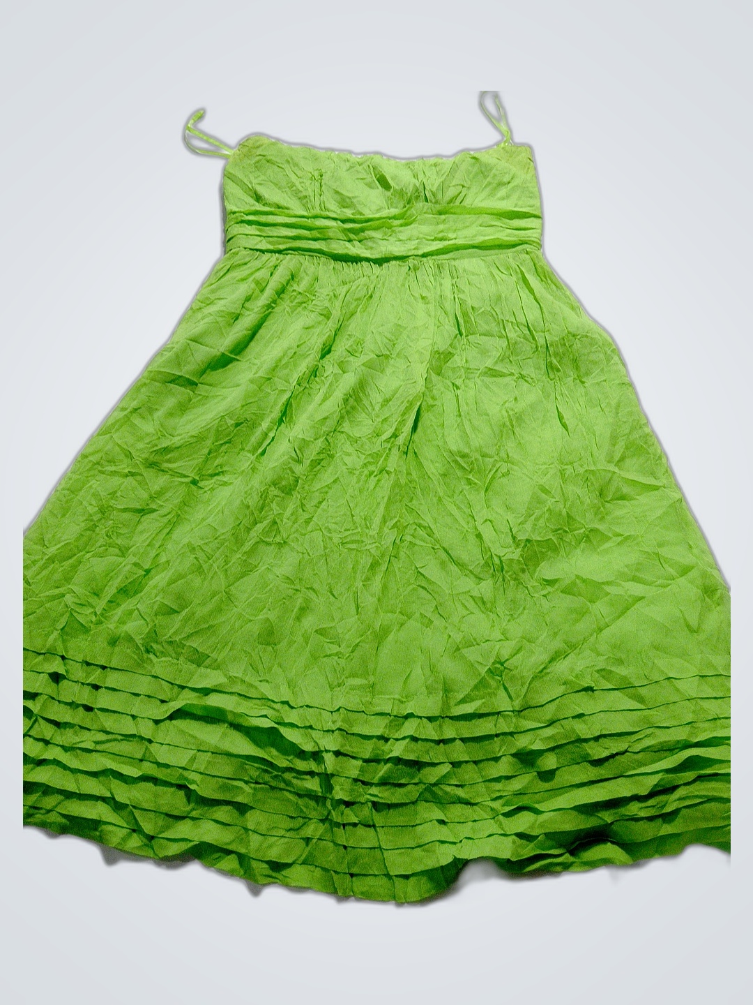 J.CREW Grünes Rüschenkleid