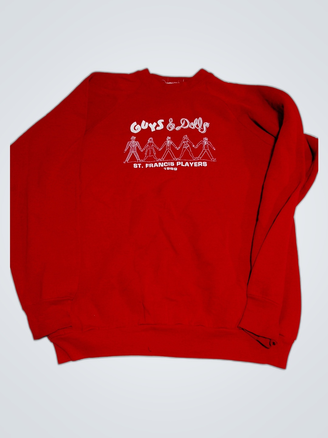 Guys & Dolls St. Francis Players 1989 Red Sweatshi..